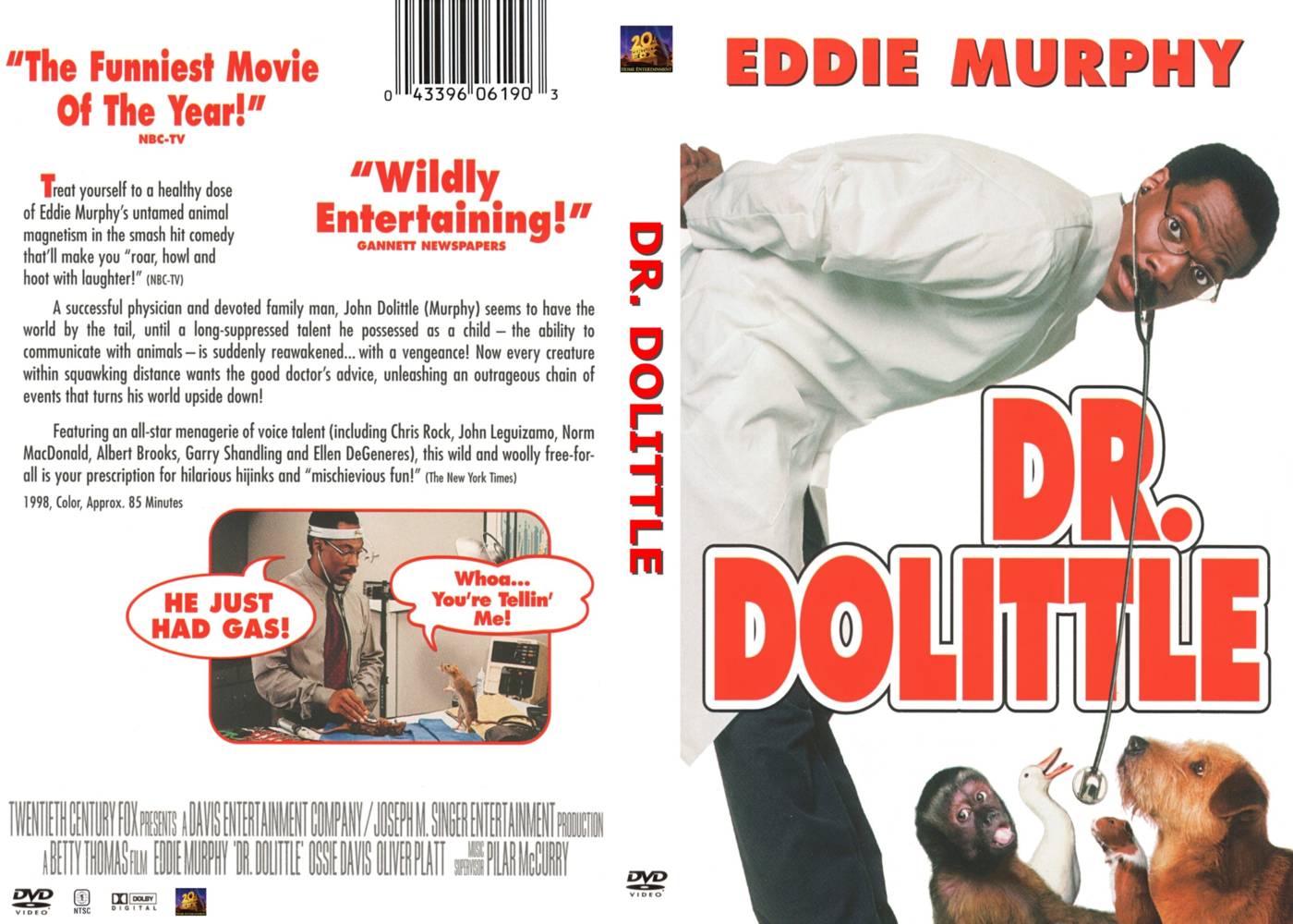 Covers Box Sk Doctor Dolittle 1998 High Quality Dvd Blueray Movie