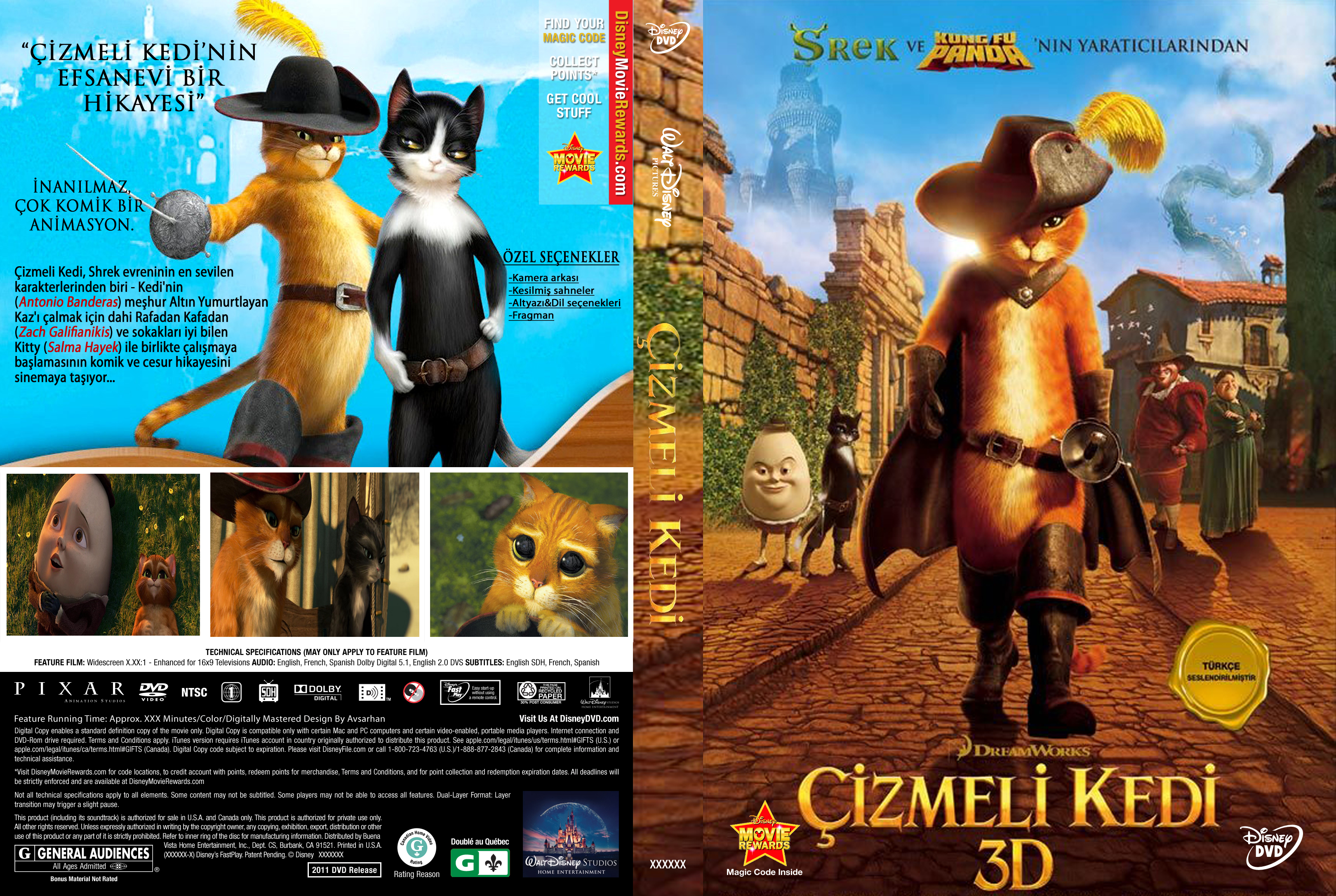 COVERS.BOX.SK Puss In Boots Turkish high quality DVD / Blueray