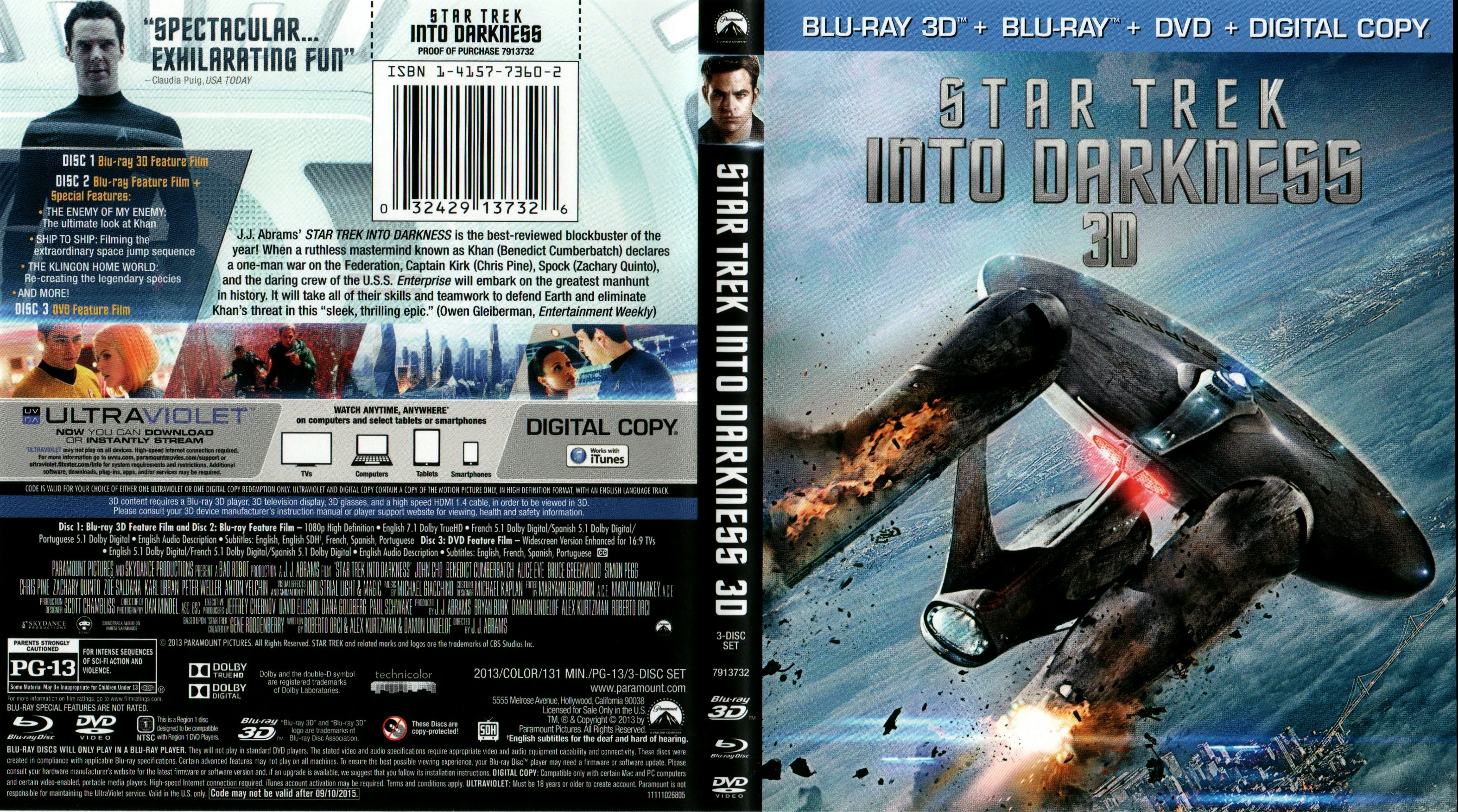 Covers Box Sk Star Trek Into Darkness Blu Ray D High