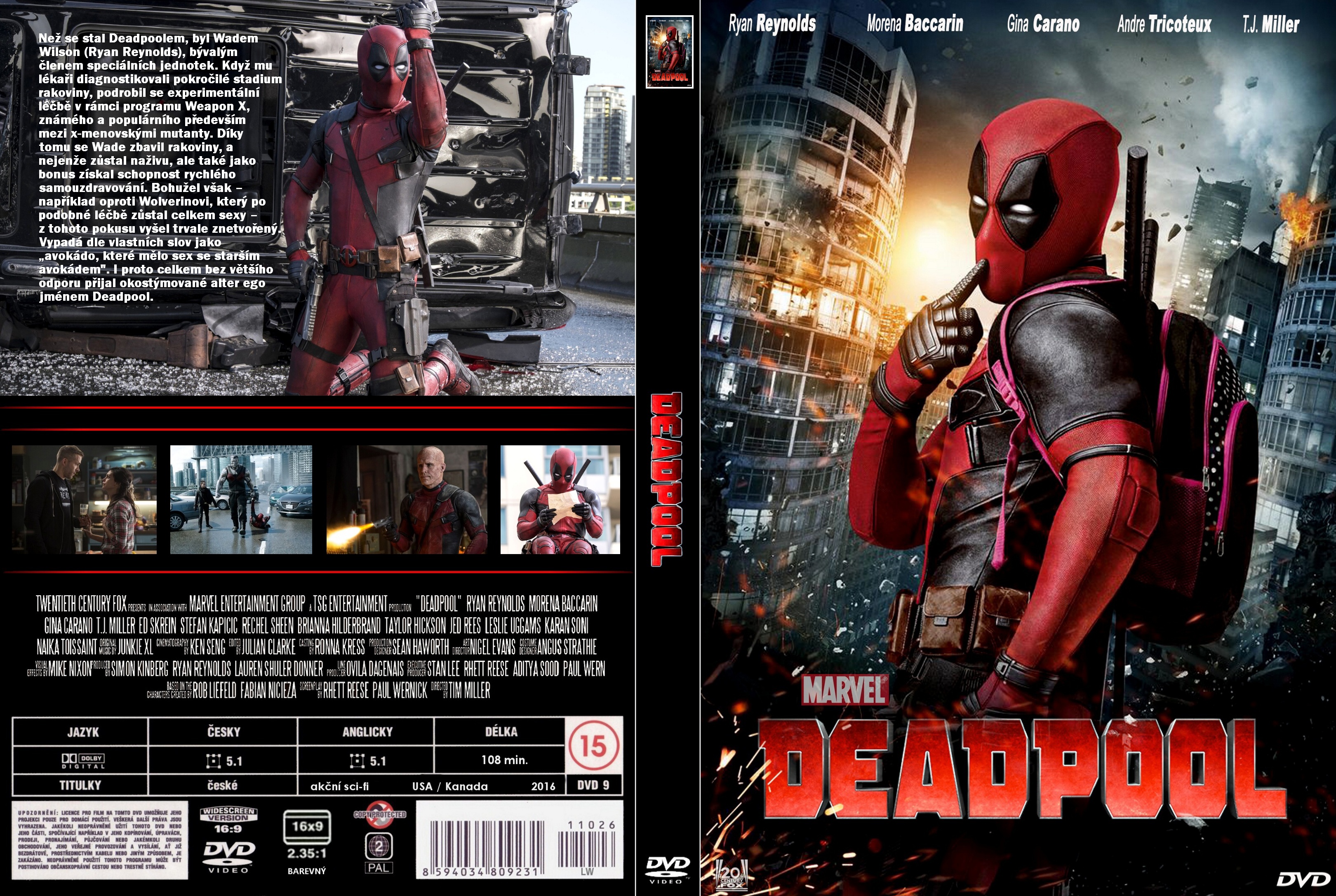 COVERS BOX SK Deadpool 2016 High Quality DVD Blueray Movie