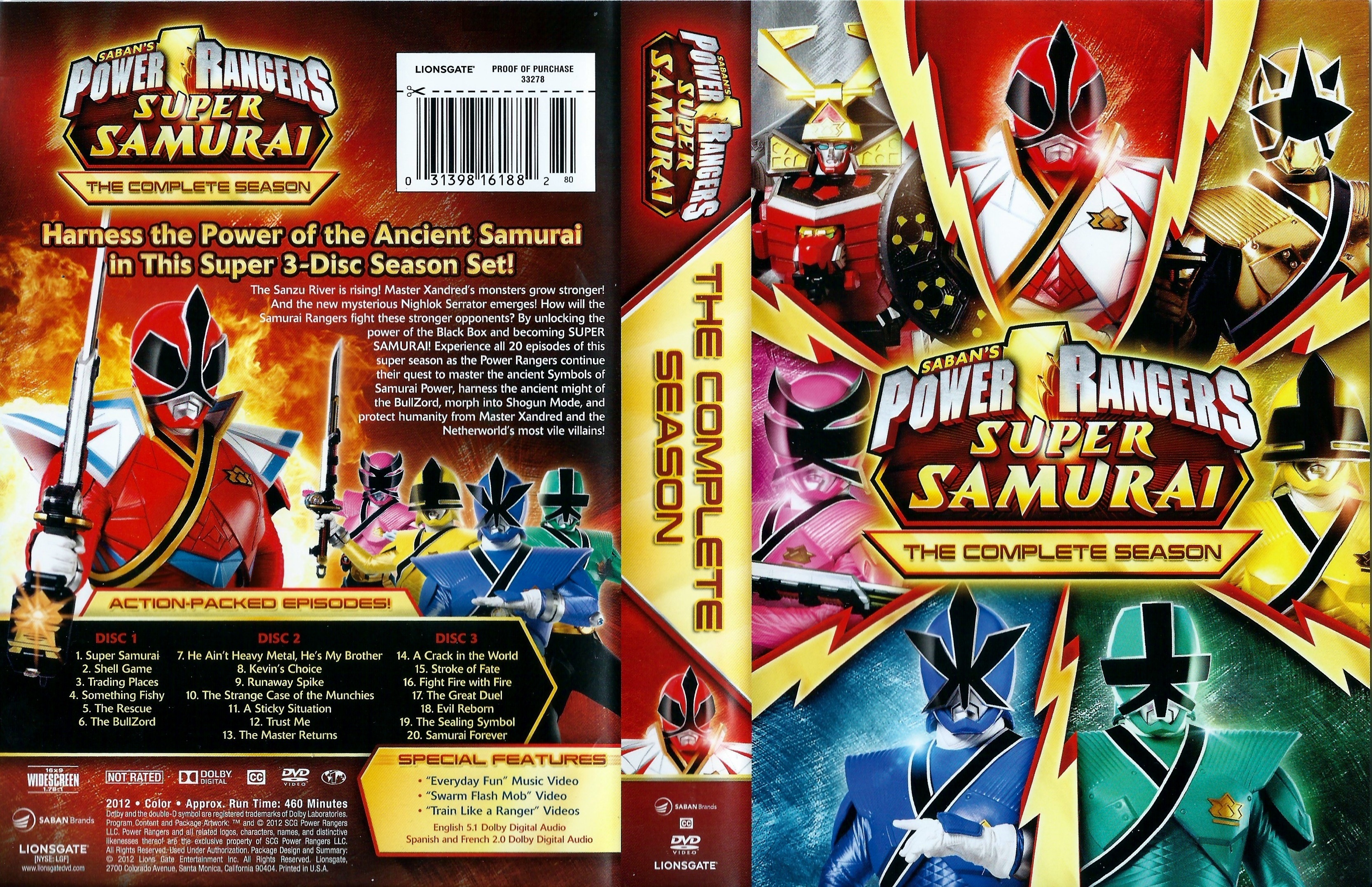 COVERS BOX SK Power Rangers Super Samurai The Complete Season 2012