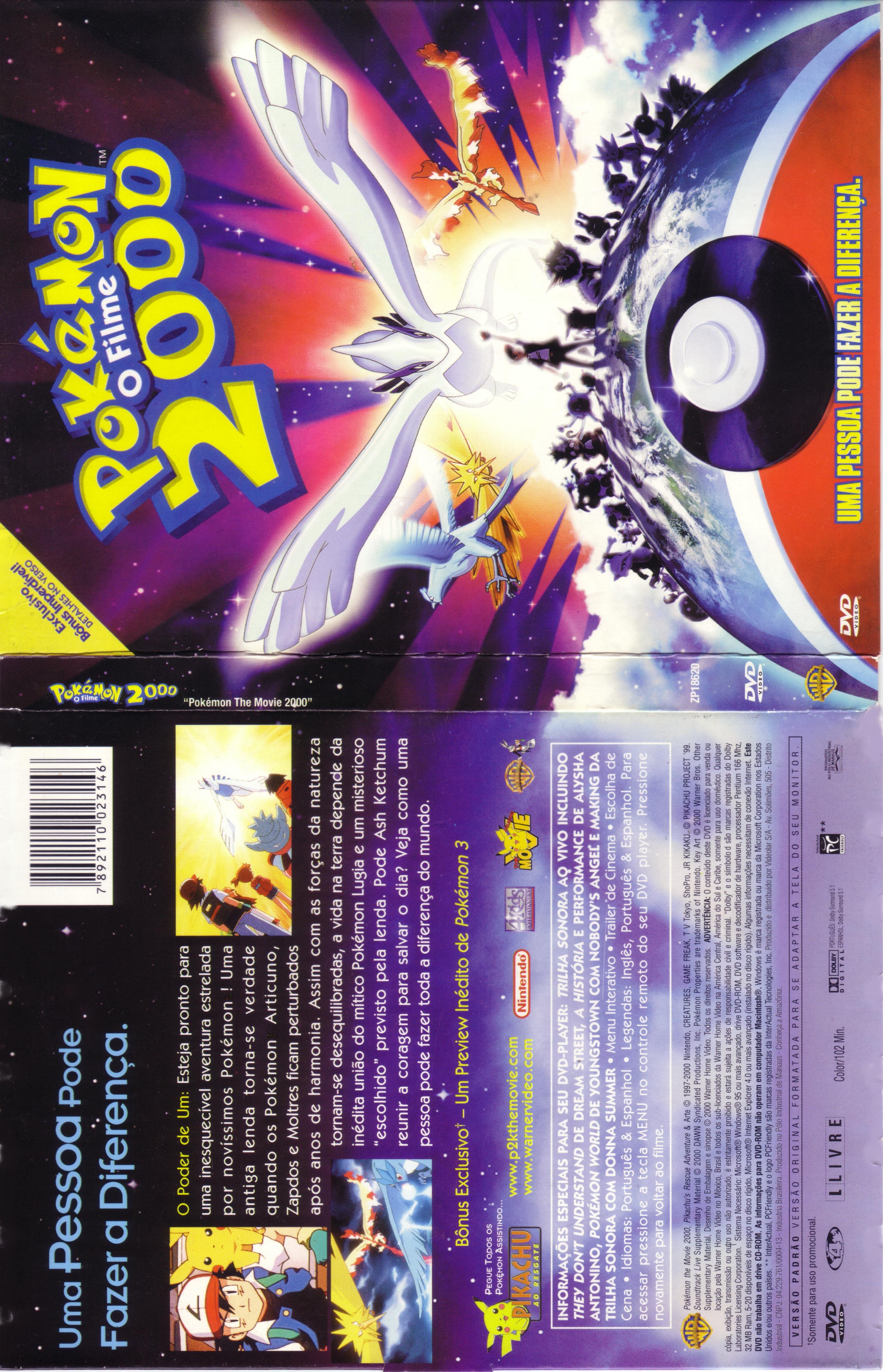  DVD Pokémon 2000 O Filme [ Pokémon The Movie 2000