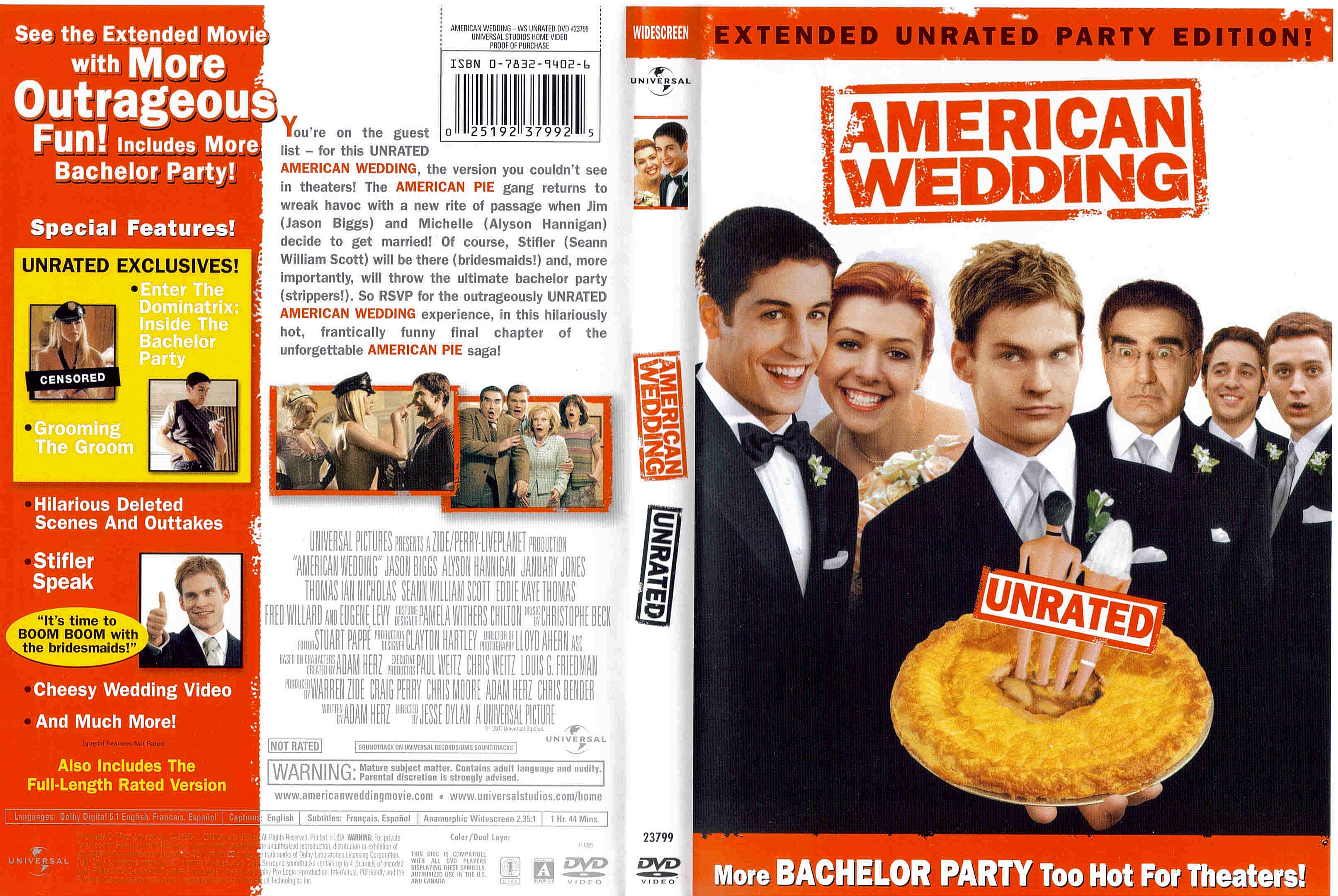 Covers Box Sk Amarican Pie The Wedding High Quality Dvd