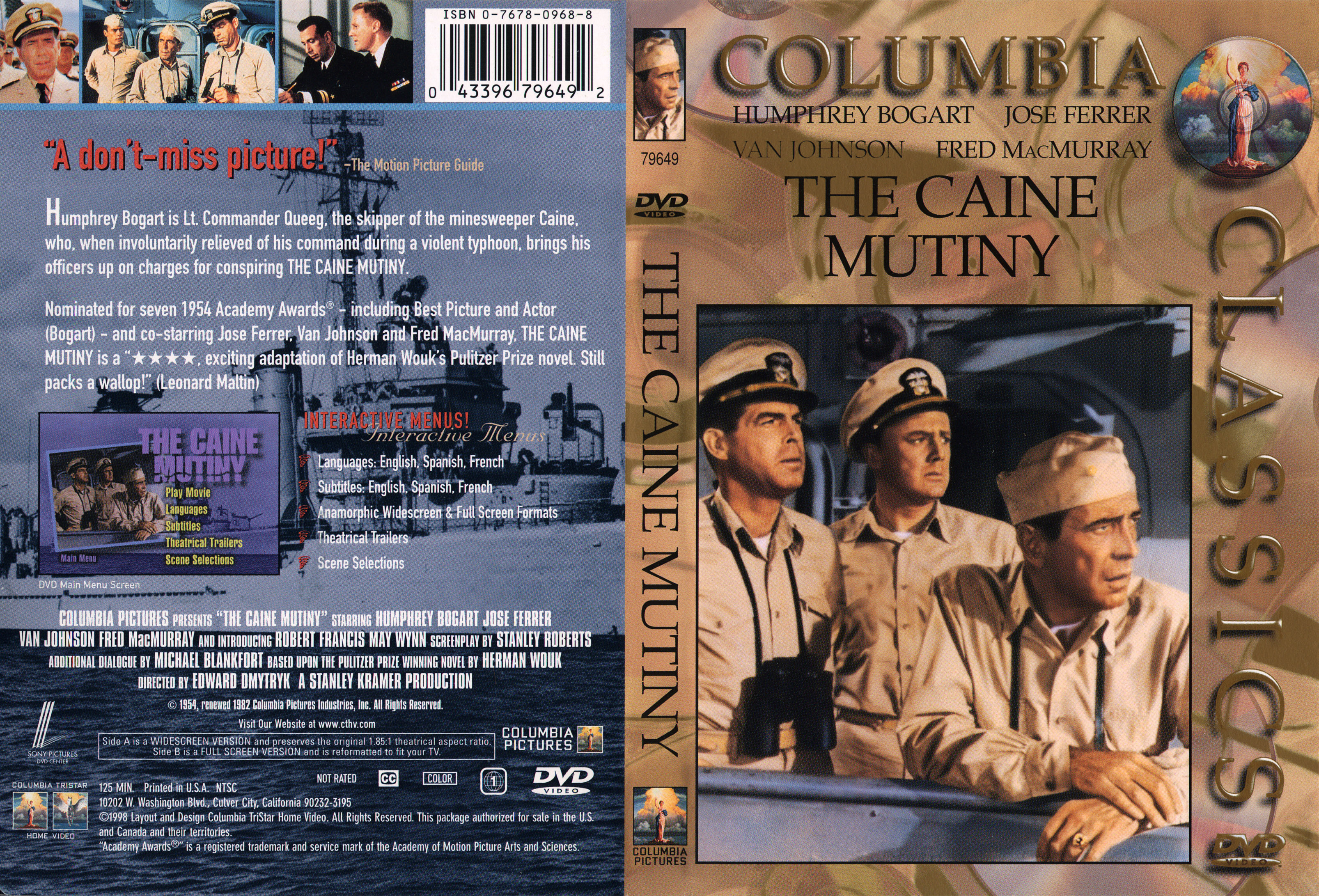 Covers Box Sk Caine Mutiny The 1954 High Quality Dvd