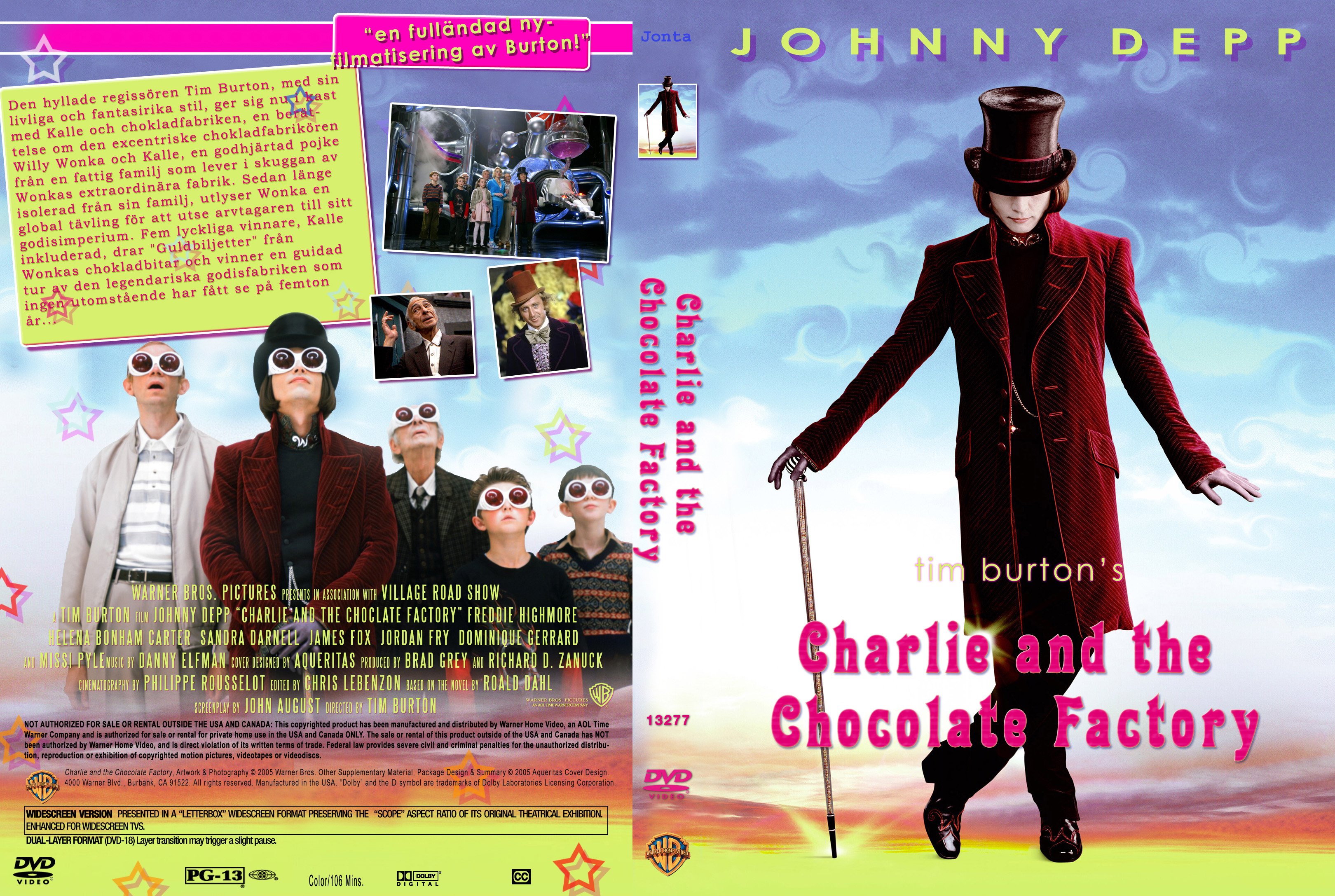 charlie and the chocolate factory 2005 - front.