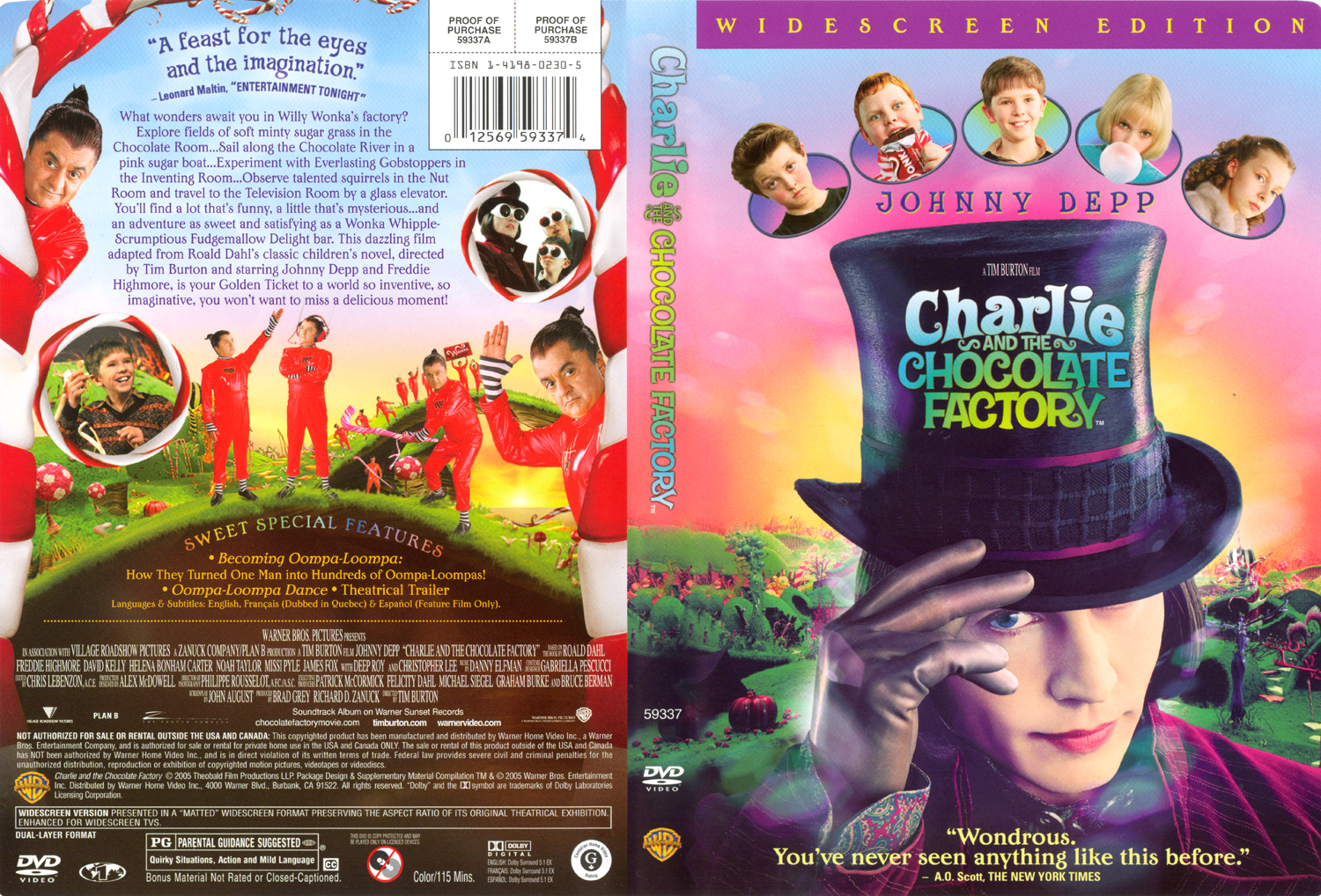 Charlie and the Chocolate Factory (2005) - front.