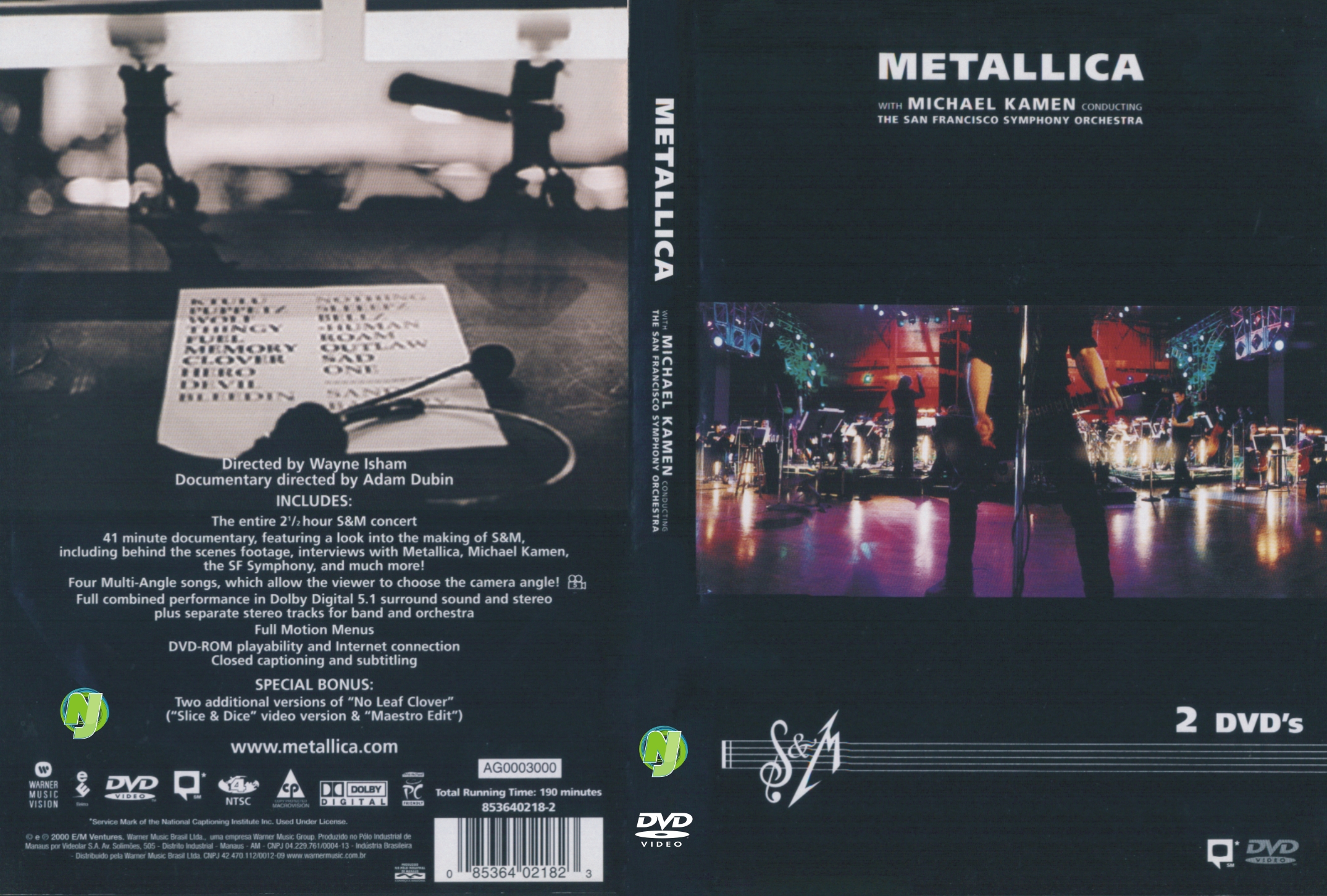 Metallica: San Francisco Symphony S & M (1999) (V) - front 