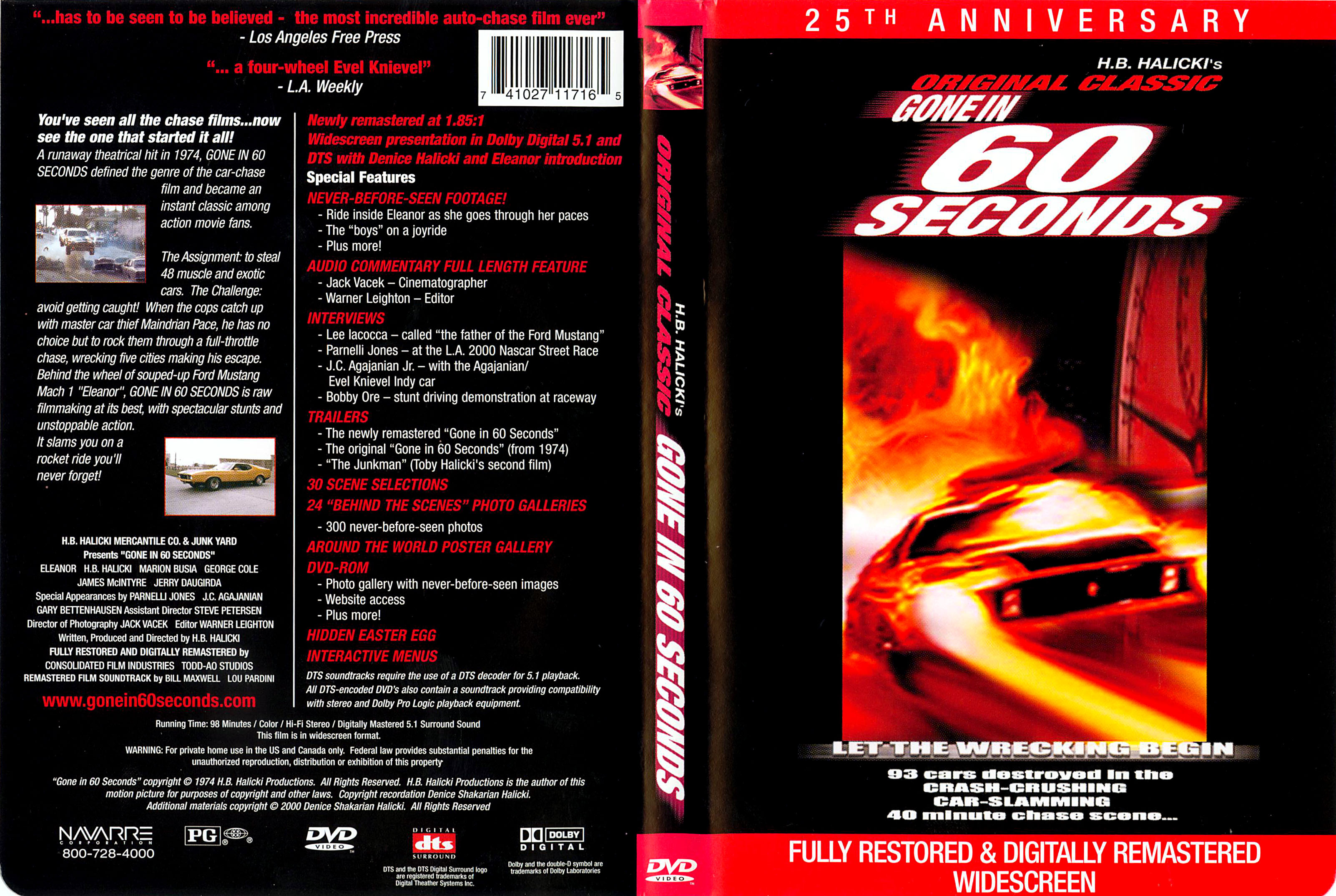 Gone in 60 Seconds (1974) - front back.