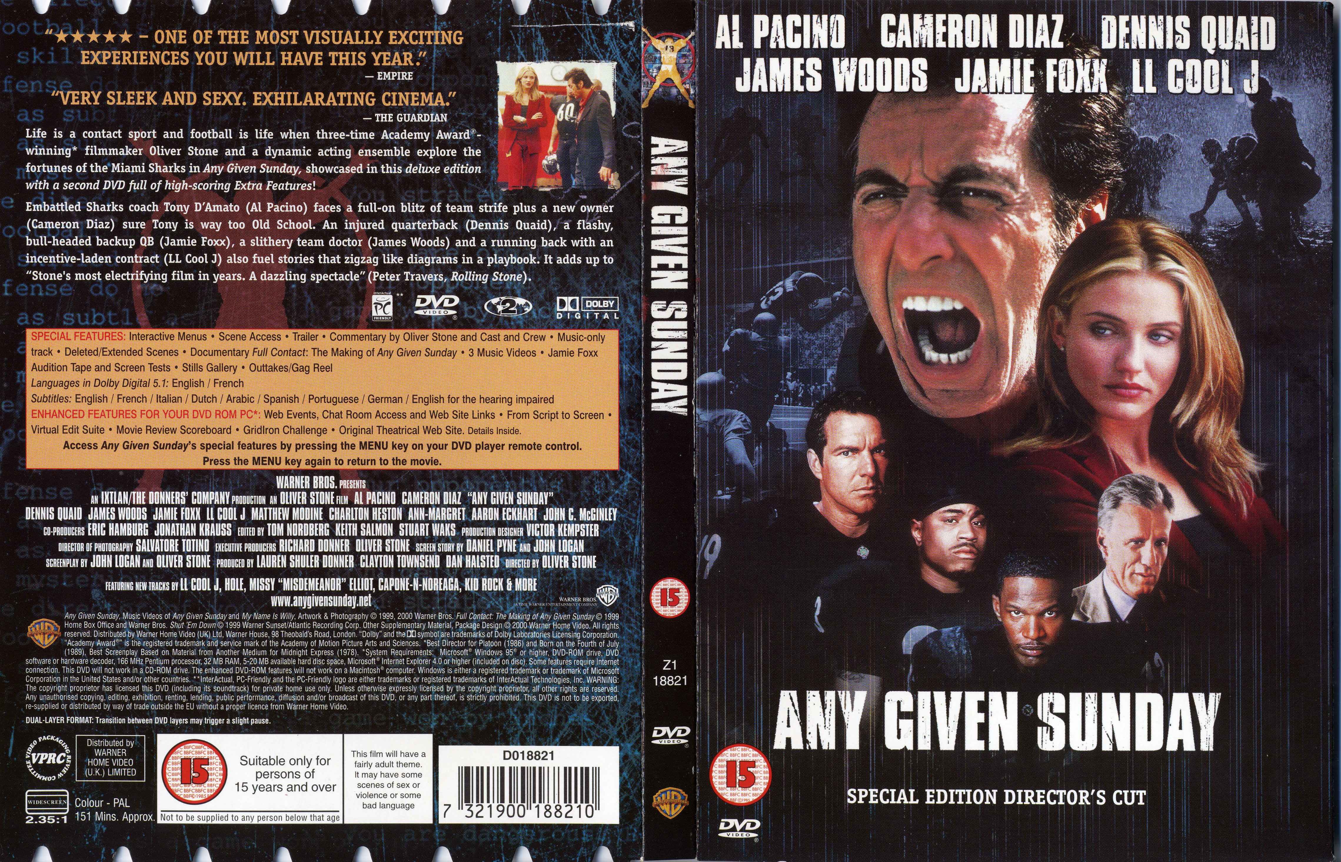 Any Given Sunday (1999) - front.