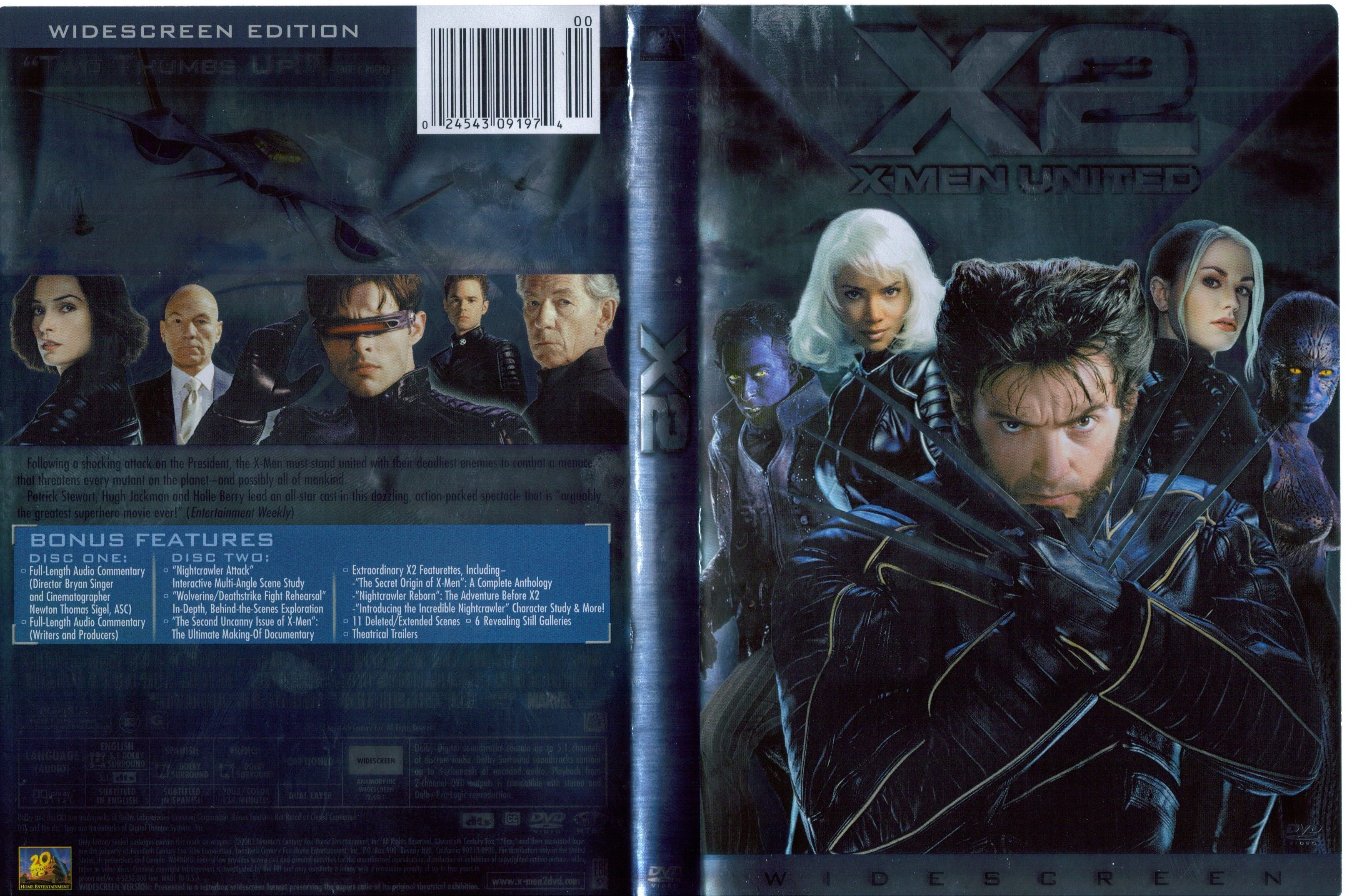 X2 dvd covers