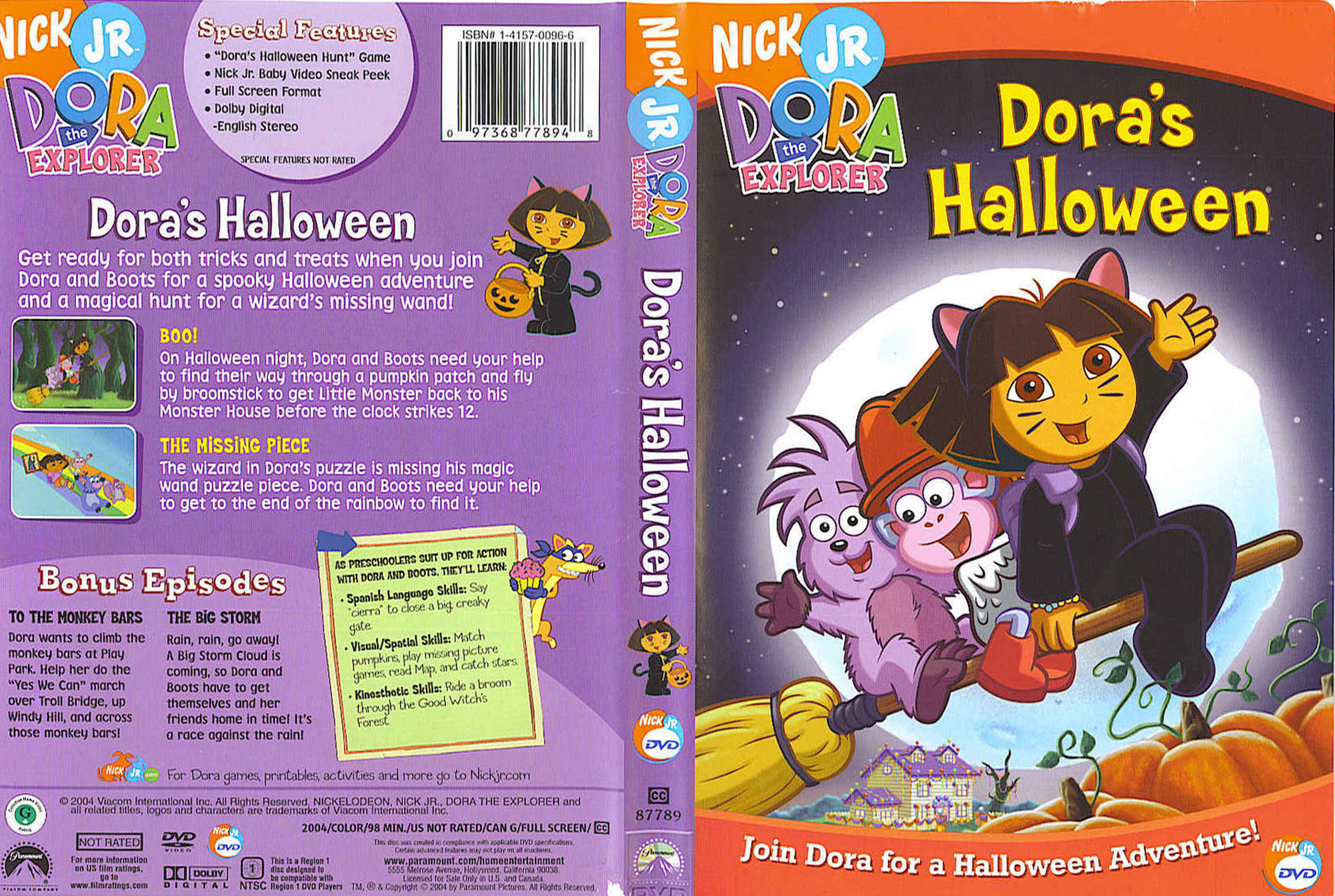 Dora The Explorer - Dora's Halloween (Region 1) - front.