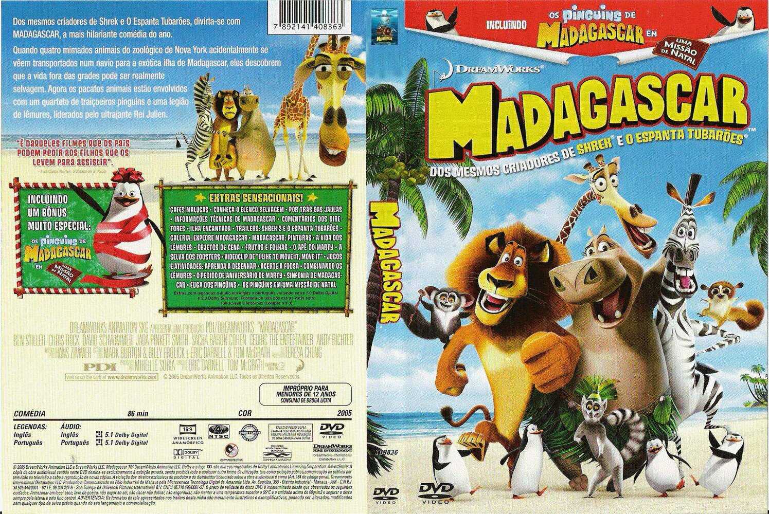 madagascar dvd 2005 full frame