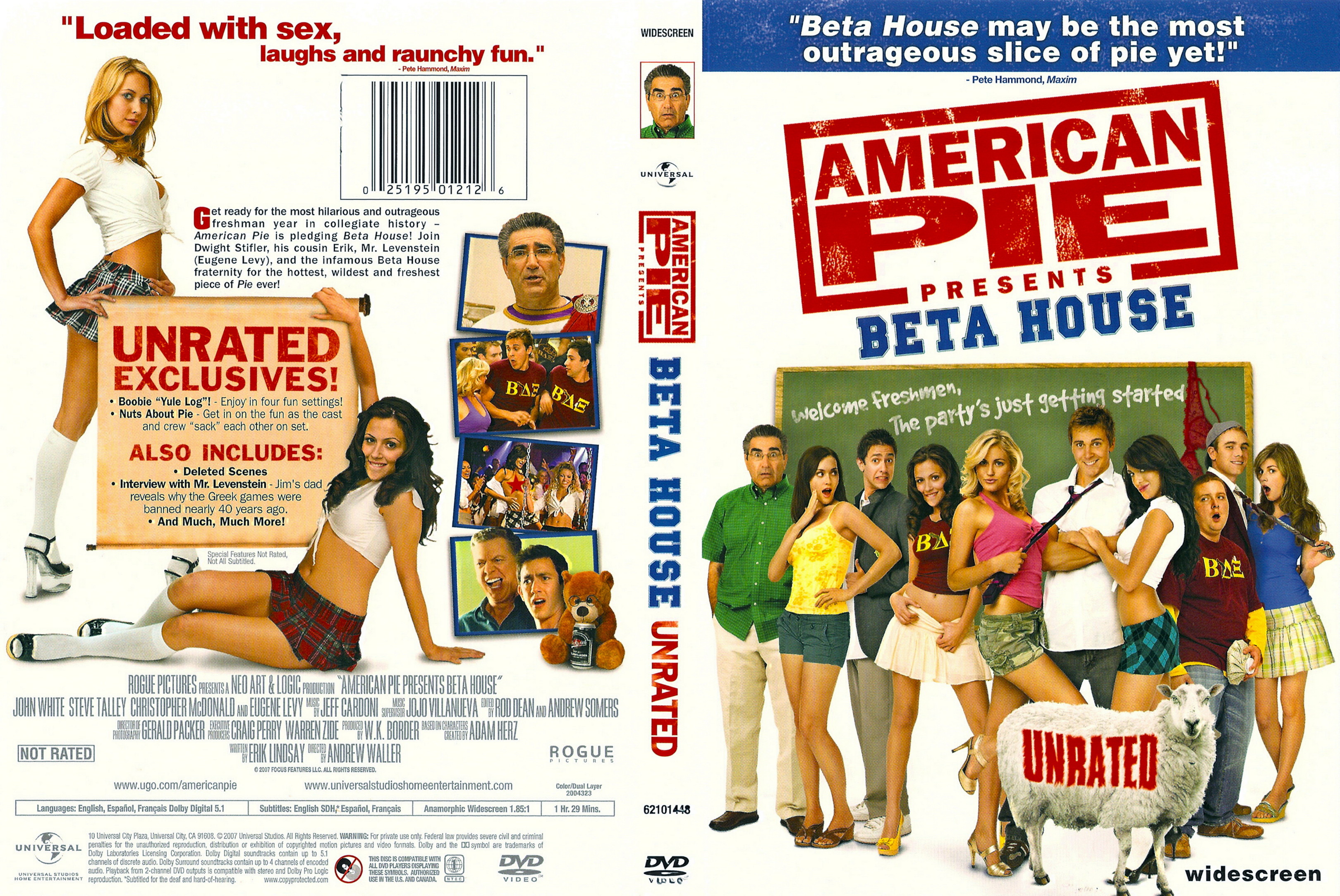 American Pie Presents Beta House UNRATED (2007) - front back.