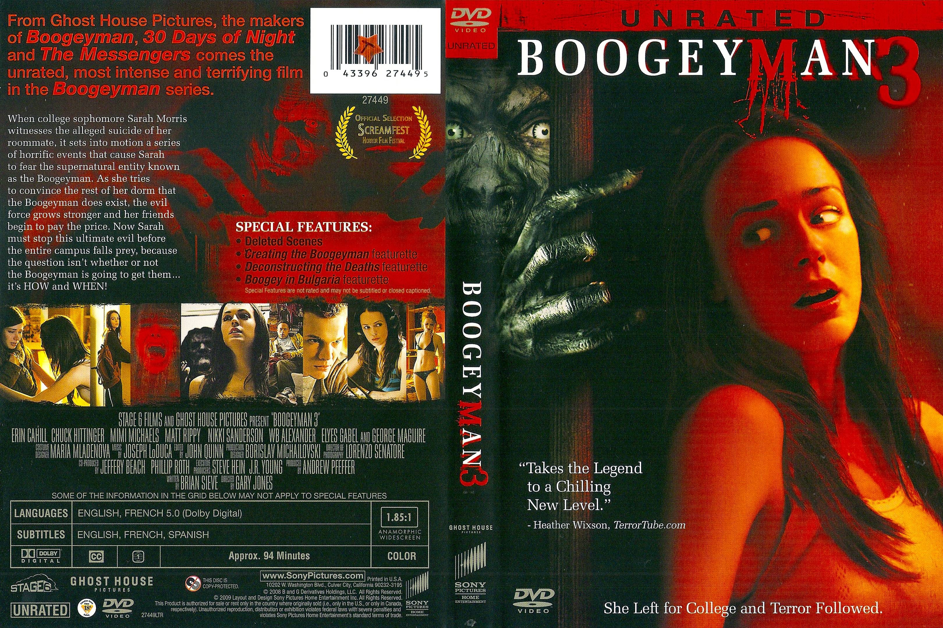 Boogeyman 3 (2008) UNRATED - front back.