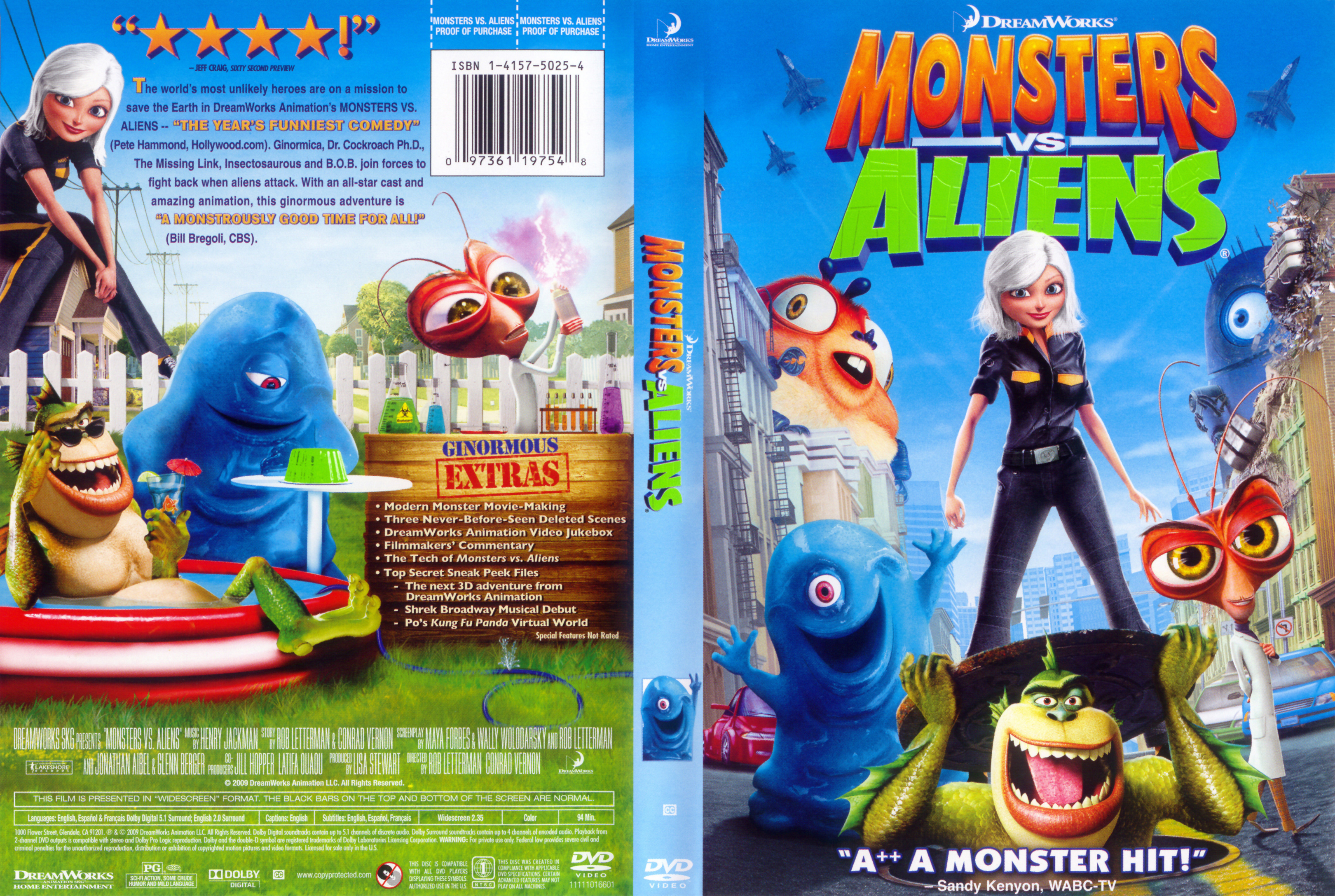 COVERS.BOX.SK ::: Monsters vs Aliens - high quality DVD / Blueray / Movie