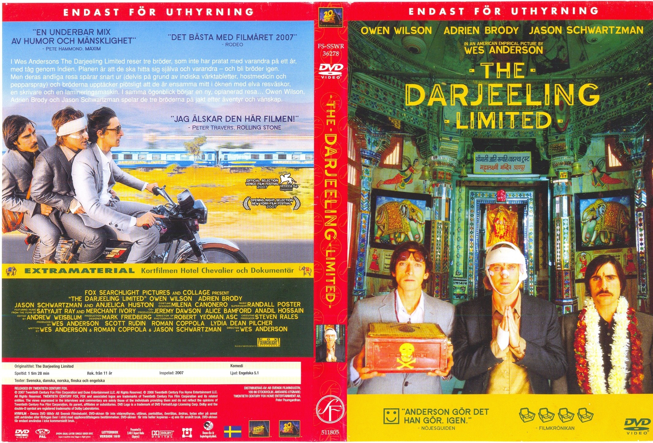 COVERS.BOX.SK ::: The Darjeeling Limited (2007) - high quality DVD