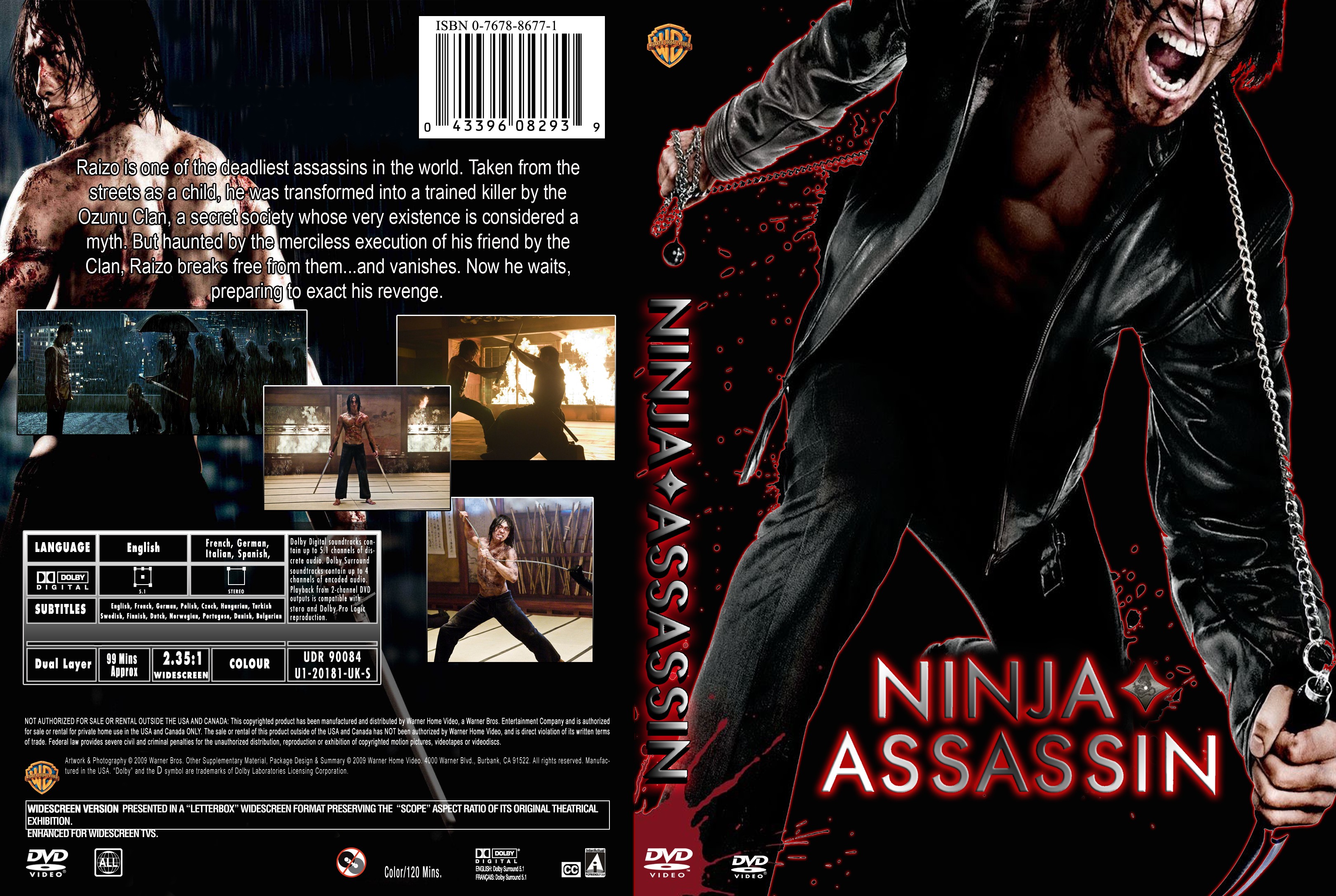 Ninja Assassin DVD Action Movie
