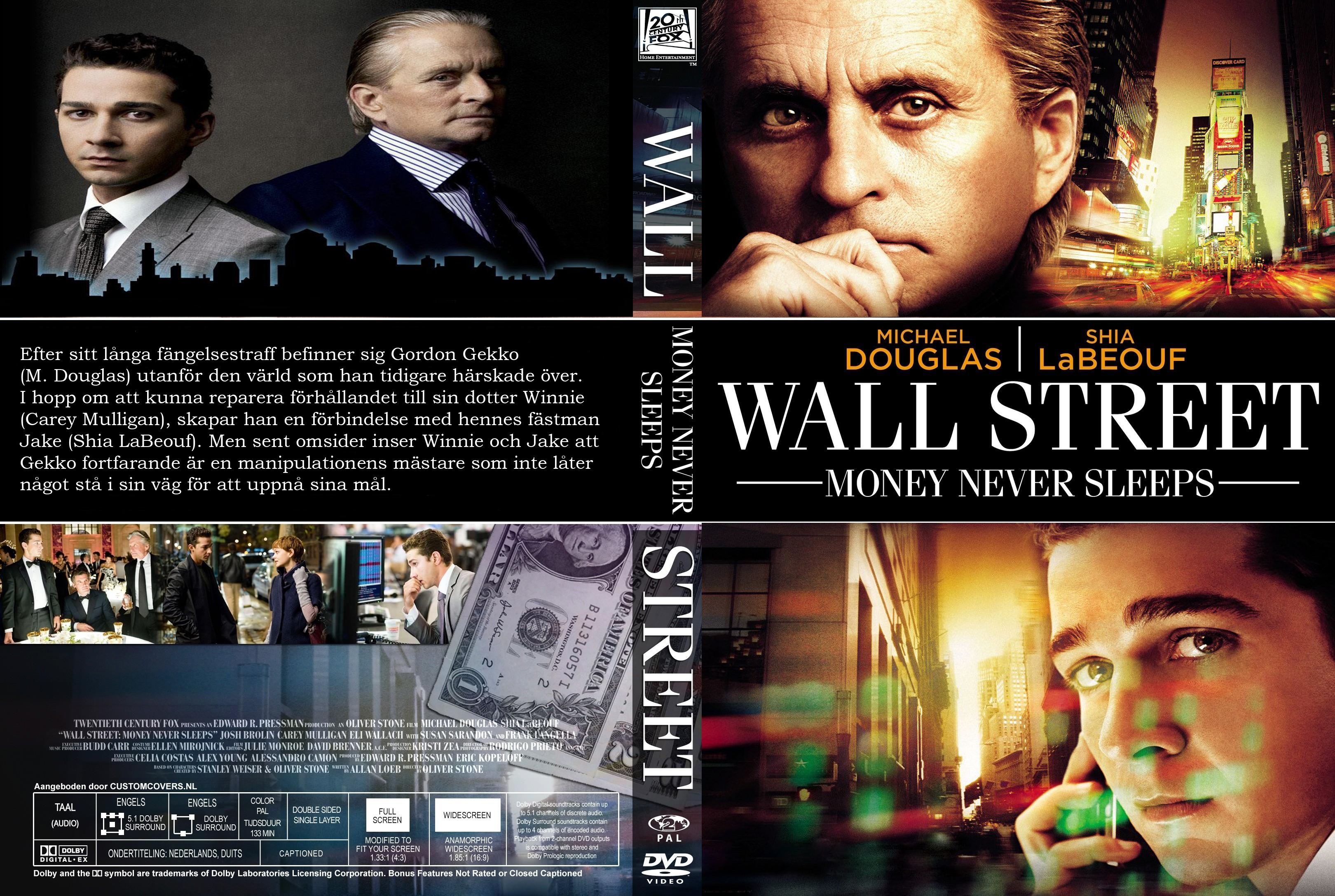 Wall Street: Money Never Sleeps - front back.