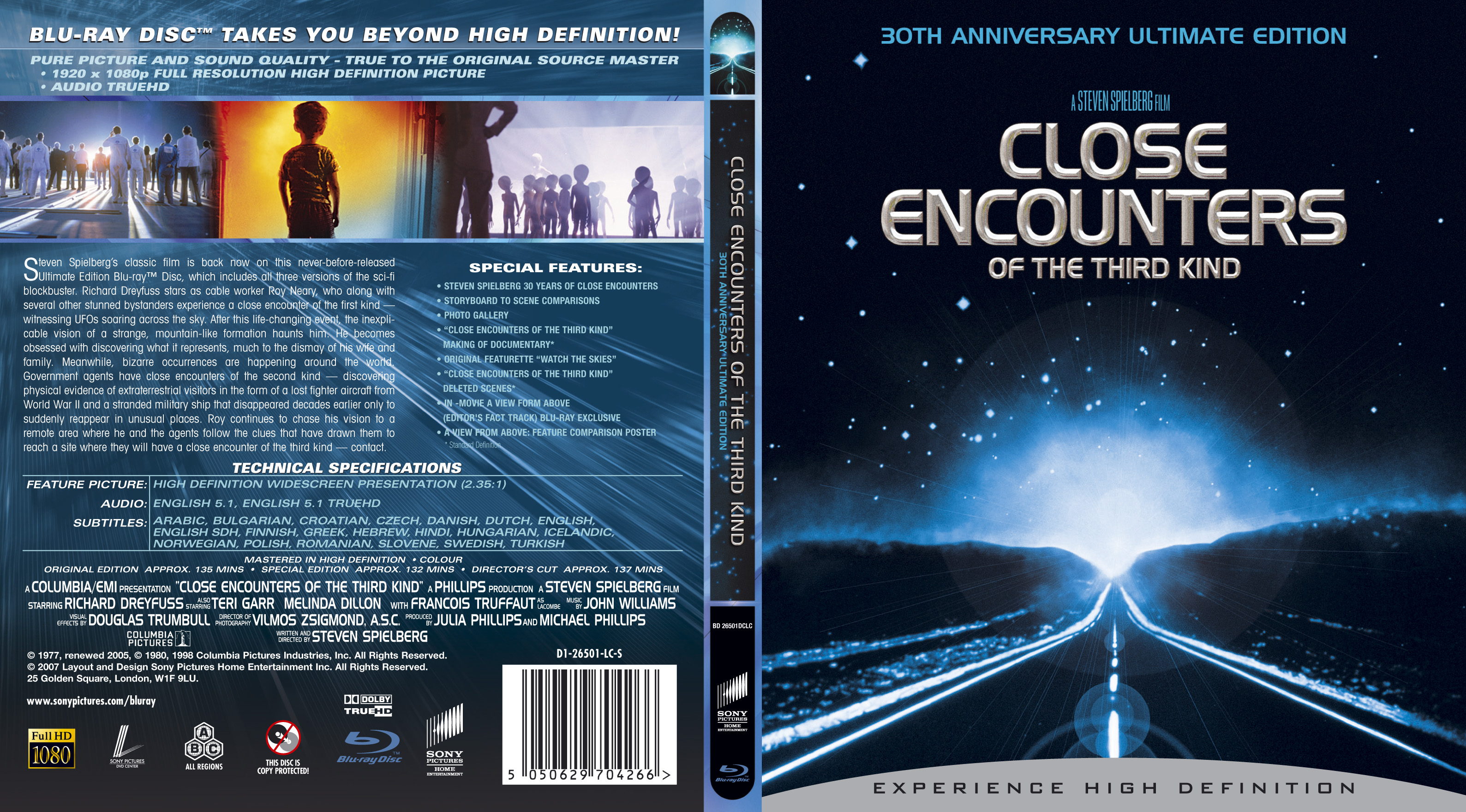 Close Encounters of the Third Kind (1977) - front.