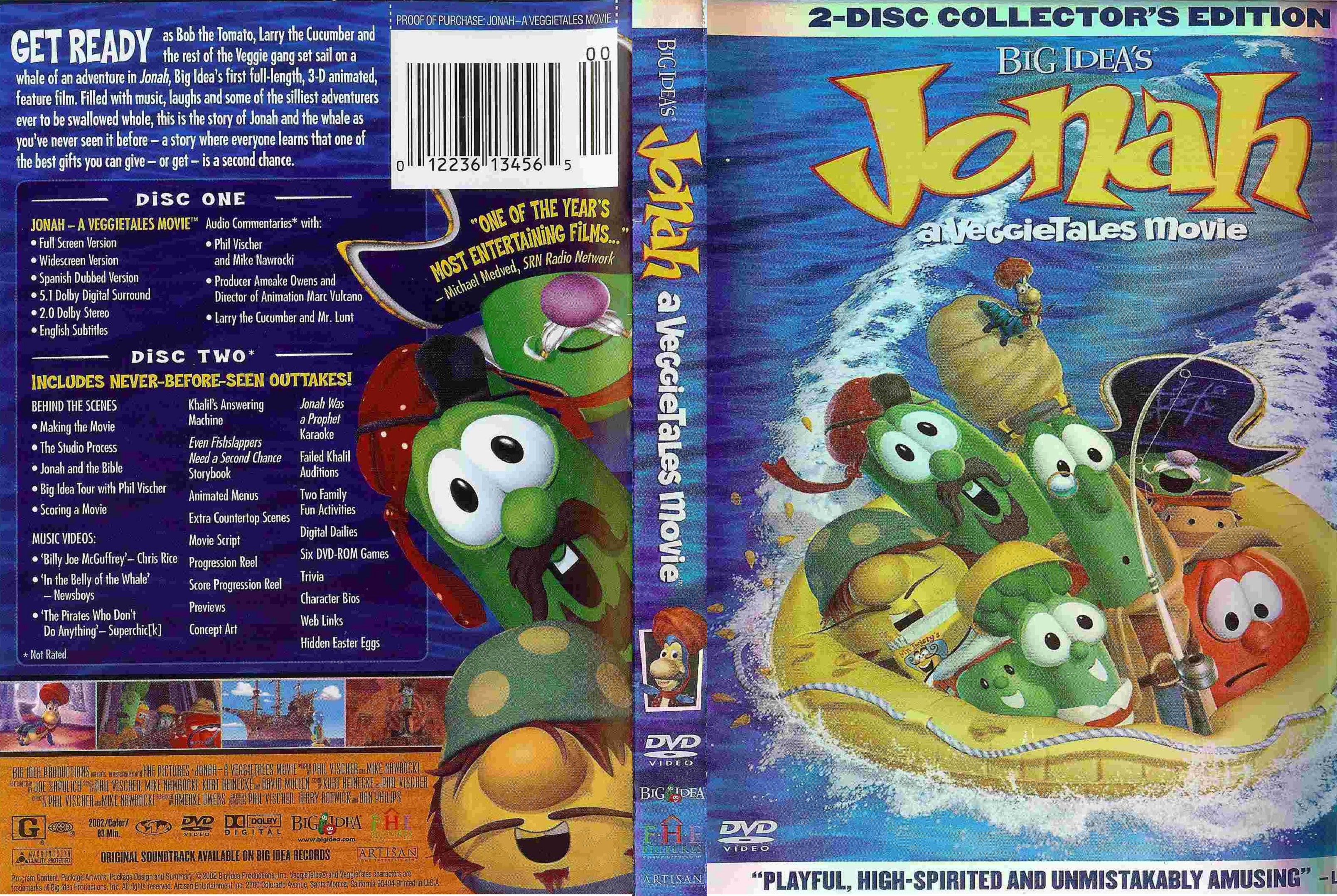 jonah a veggietales movie (2002) - front back.
