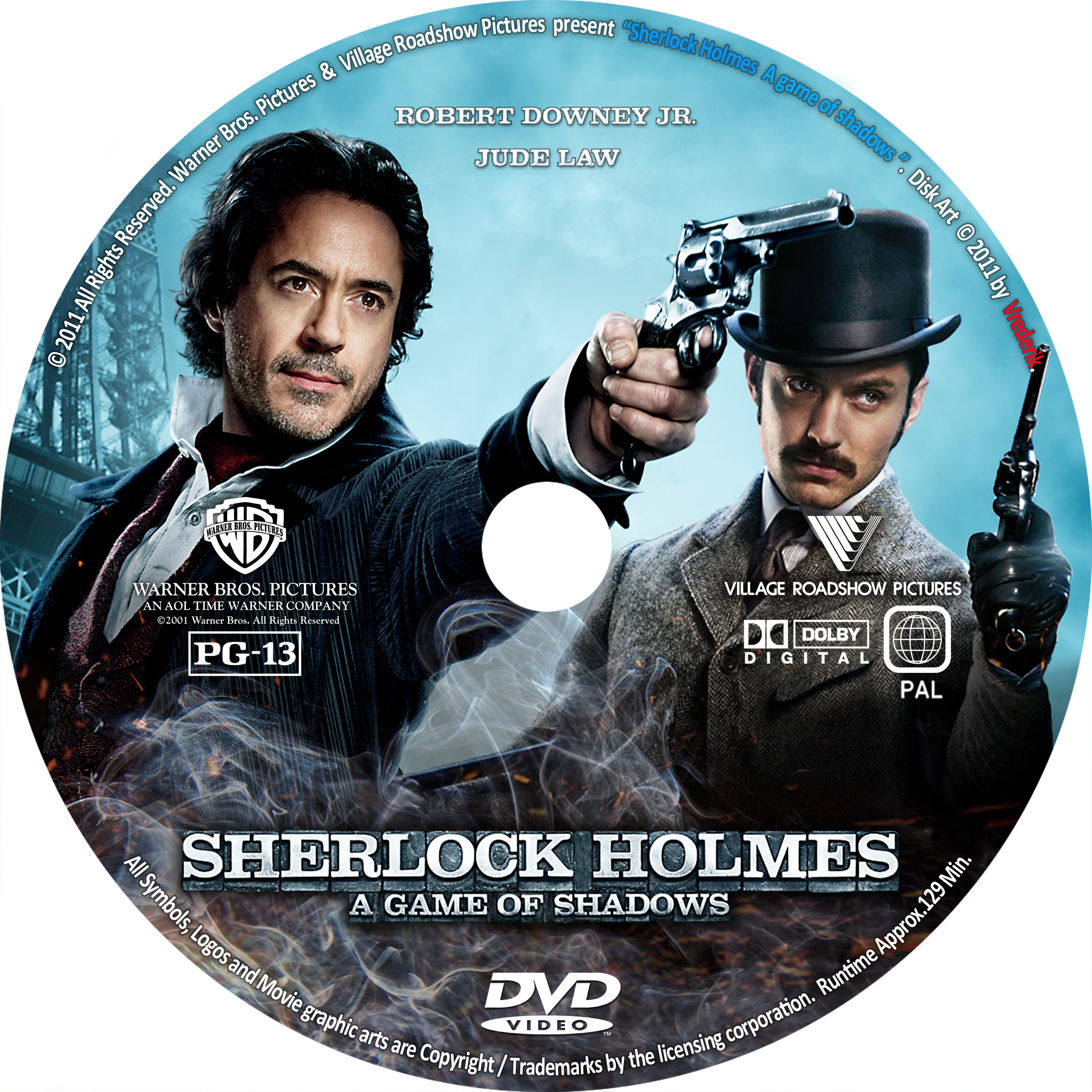 sherlock holmes a game of shadows dvd cover