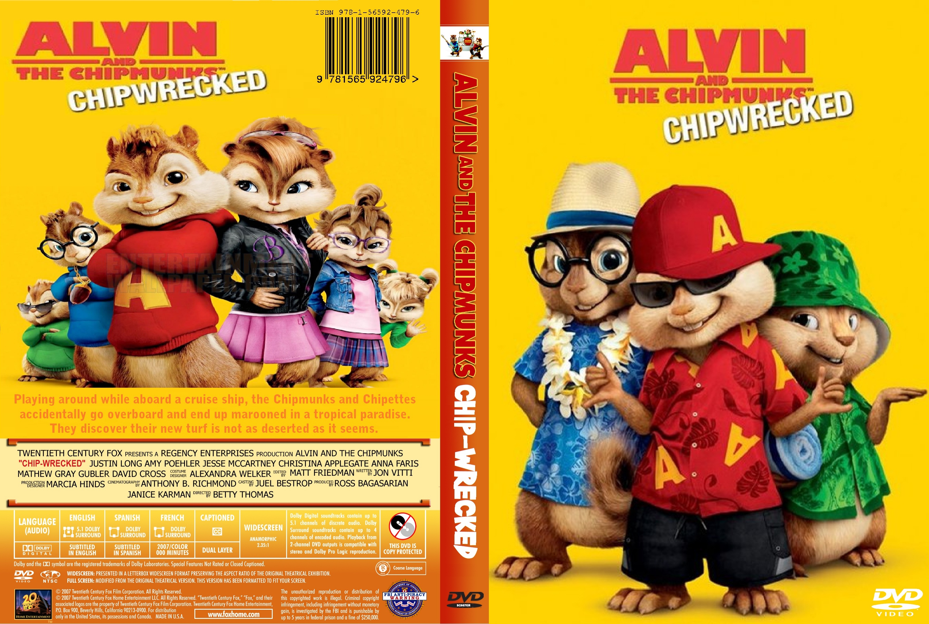 alvin and the chipmunks chipwrecked (2011) - front back.