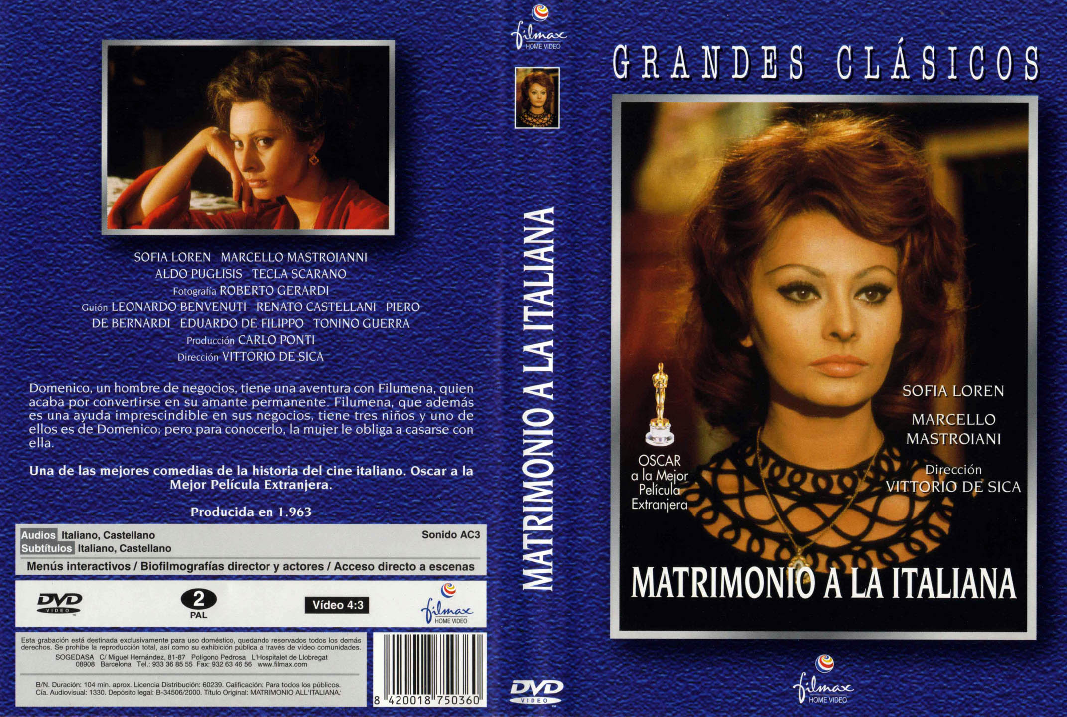 COVERS.BOX.SK ::: Marriage Italian Style [imdb-dl] - high quality DVD ...
