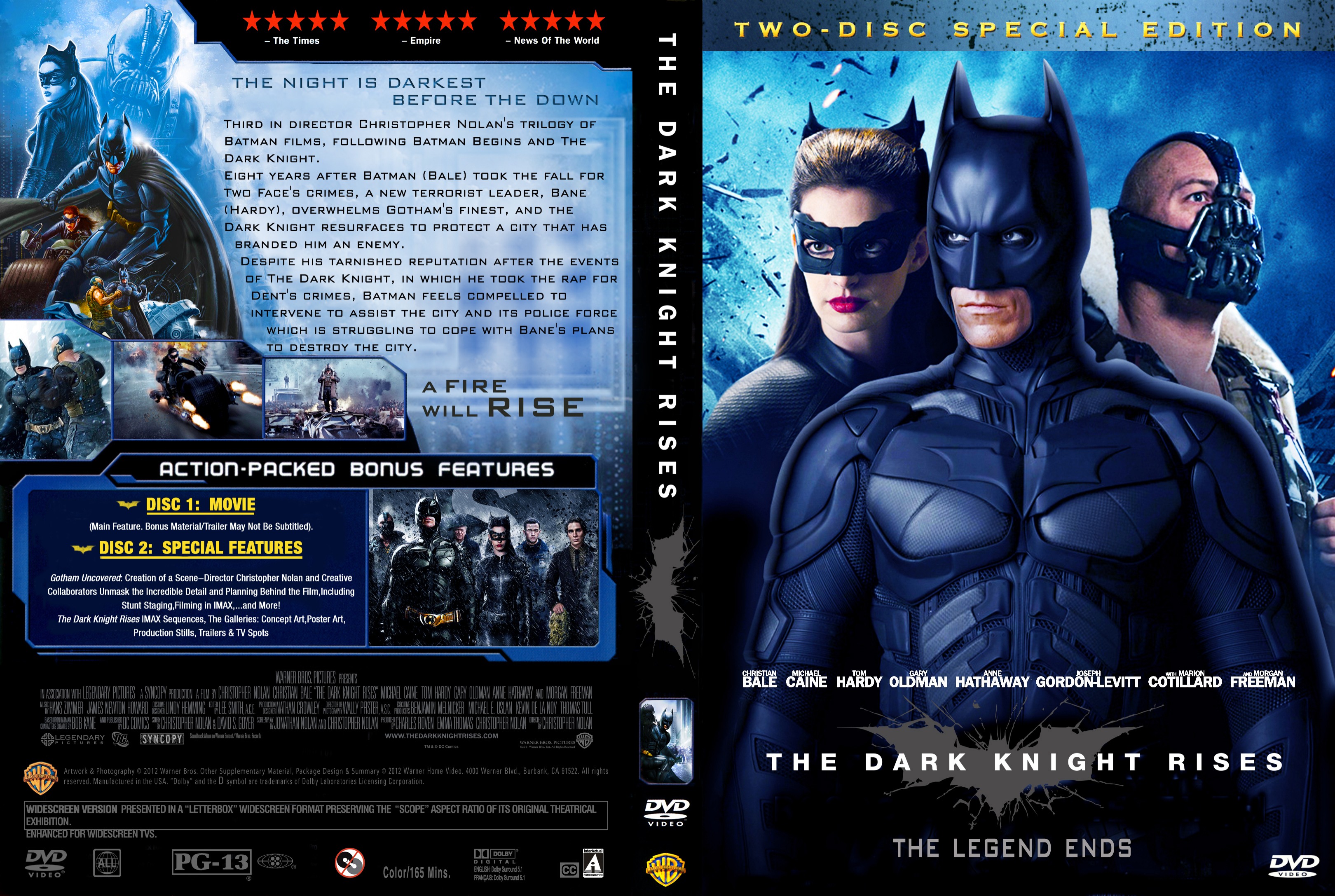 the dark knight rises dvd cover