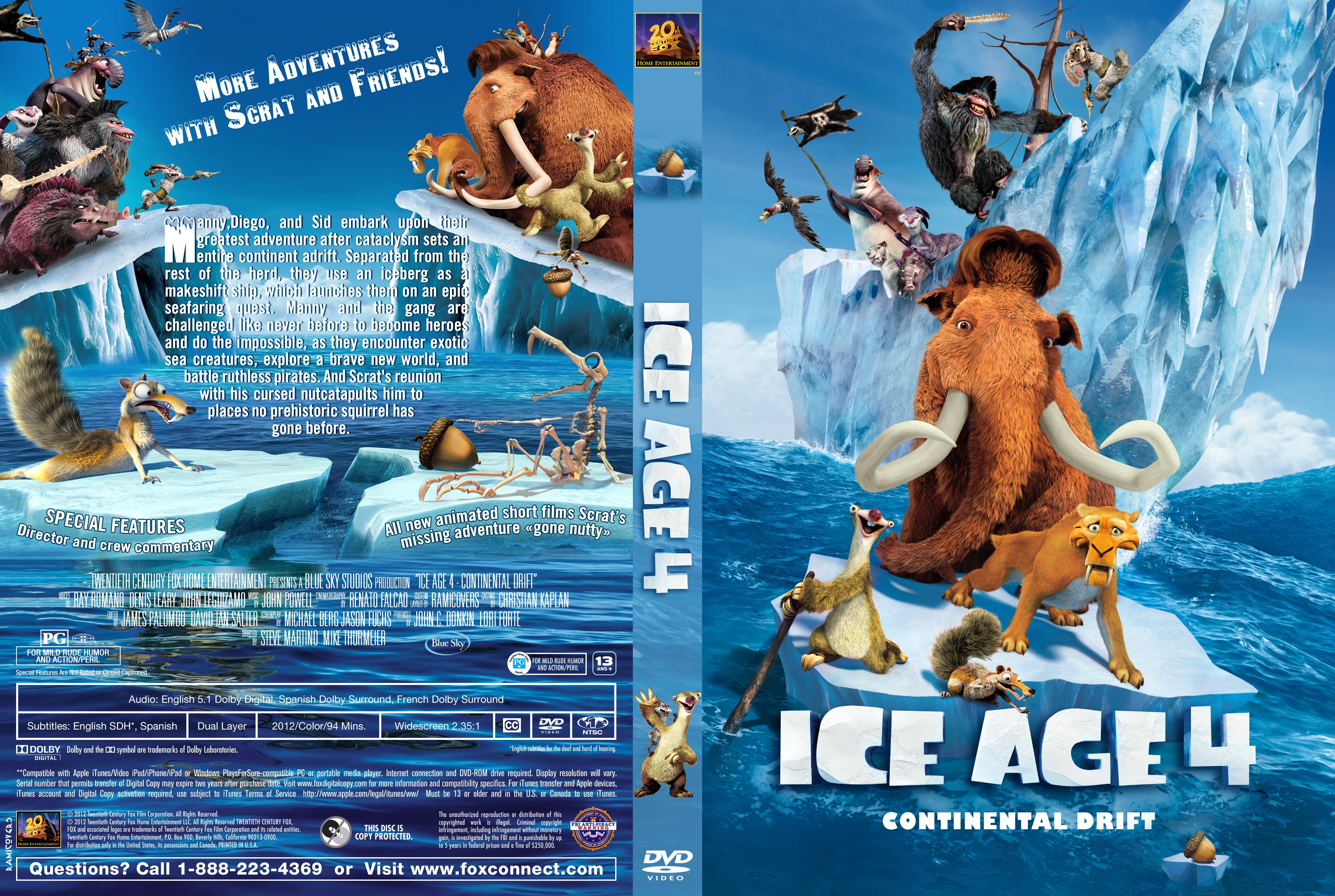 Ice Age 4 DVD Cover. 