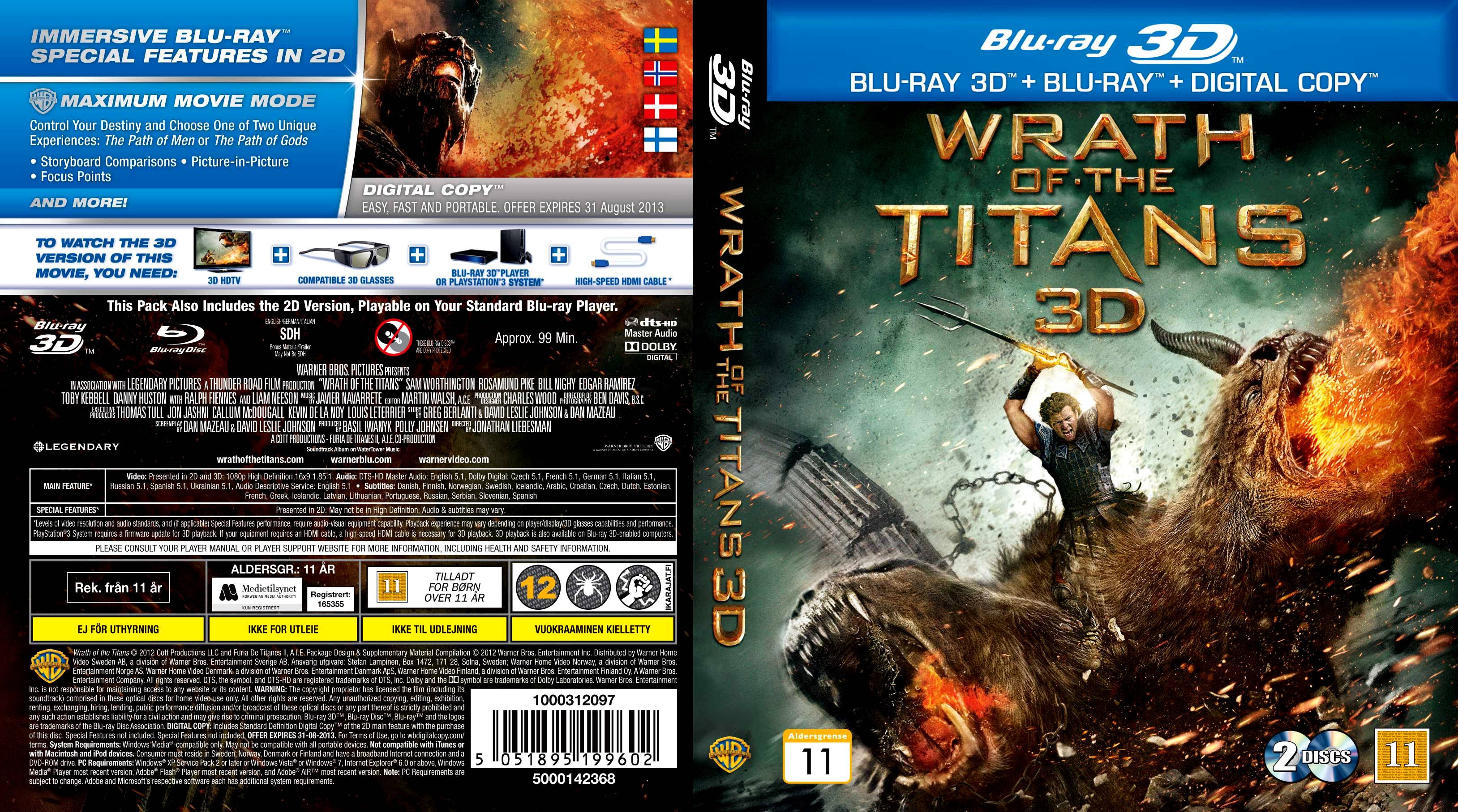 wrath of the titans dvd cover art