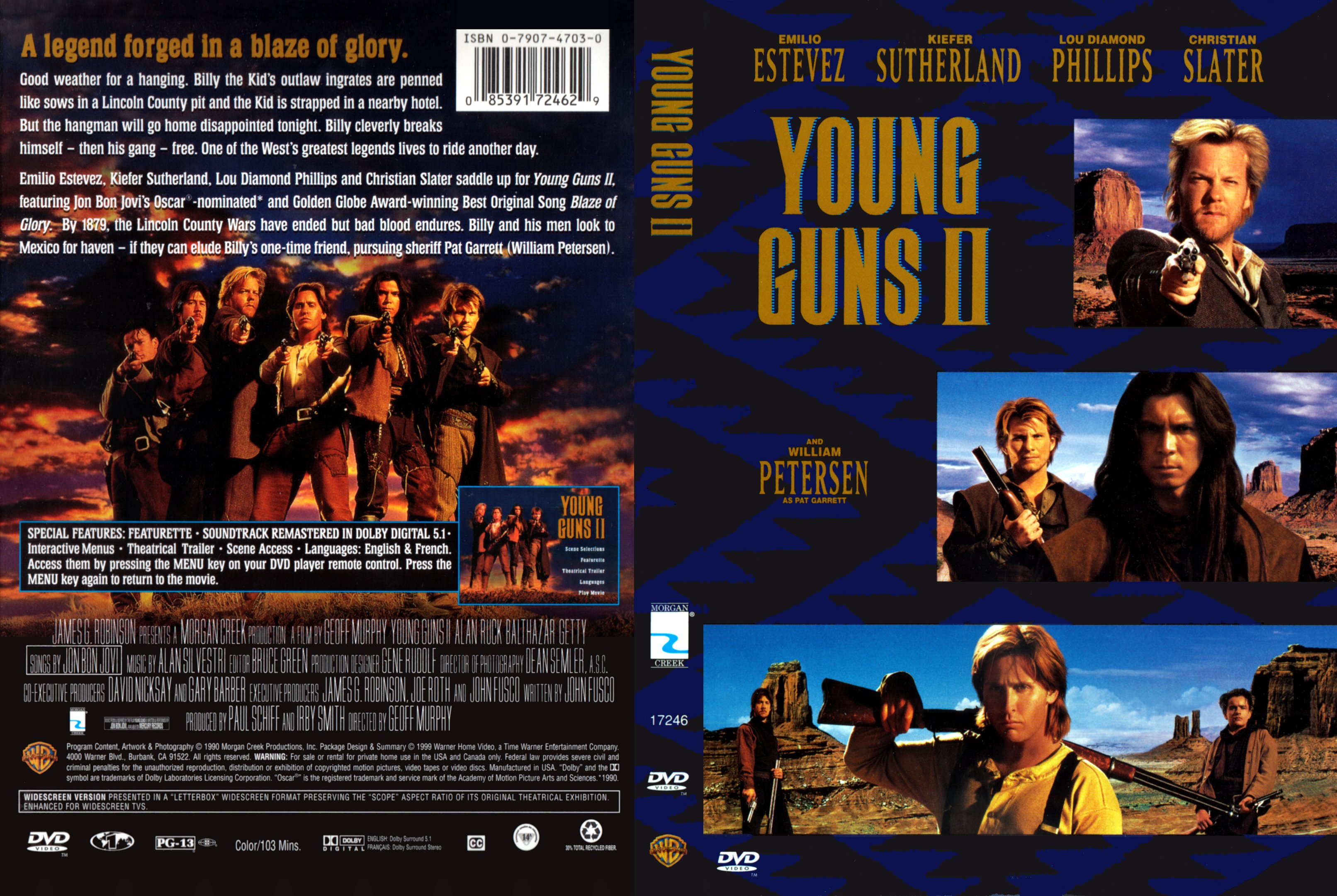 Covers Box Sk Young Guns Ii 1990 High Quality Dvd Blueray Movie