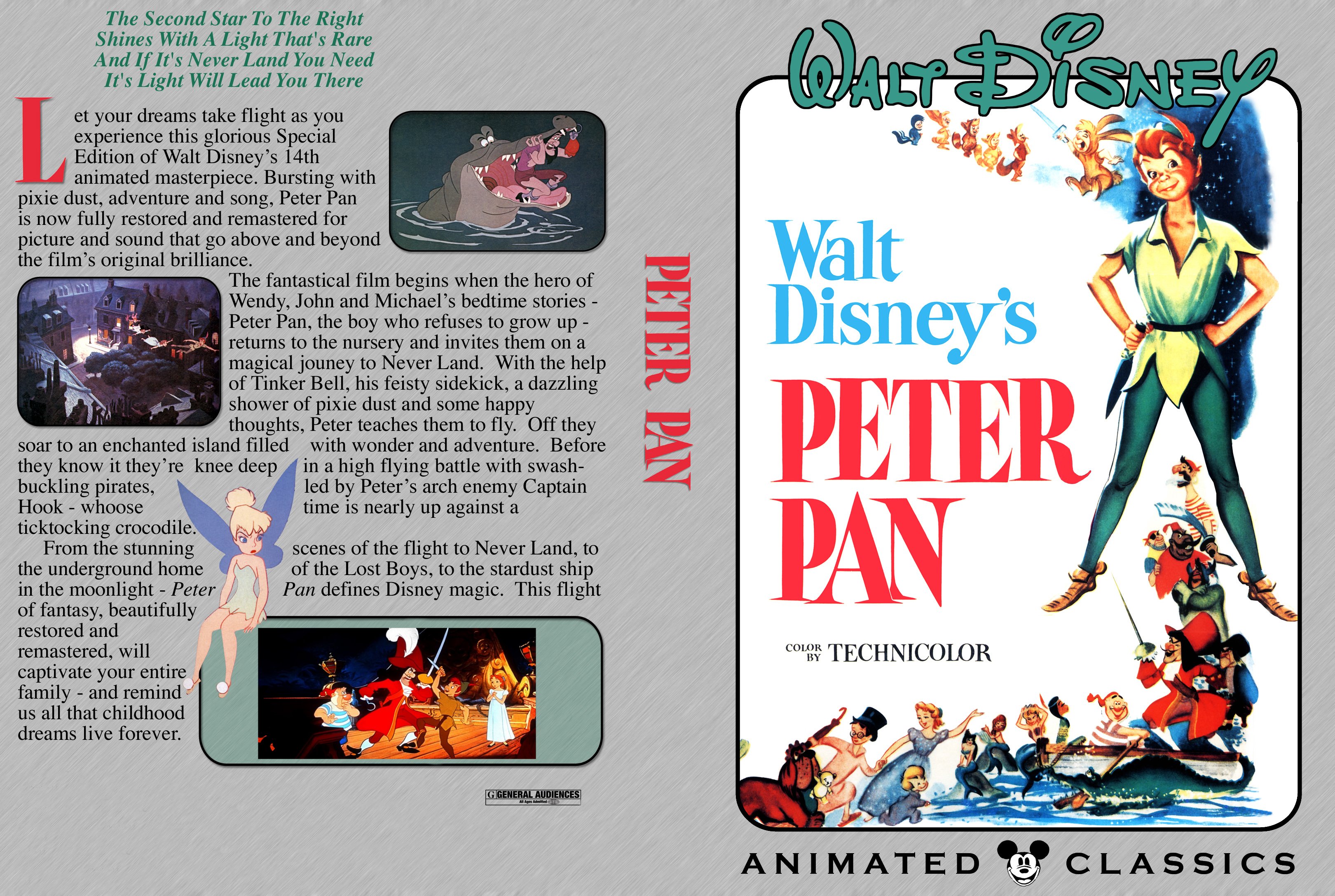 disney peter pan dvd cover