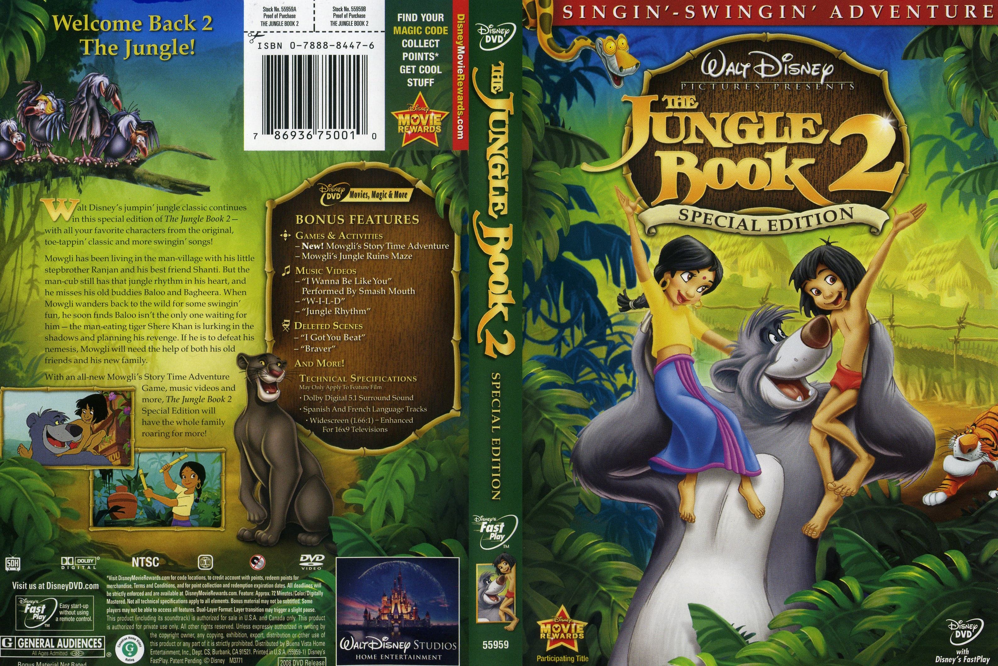 The Jungle Book 2 2003 - front back.