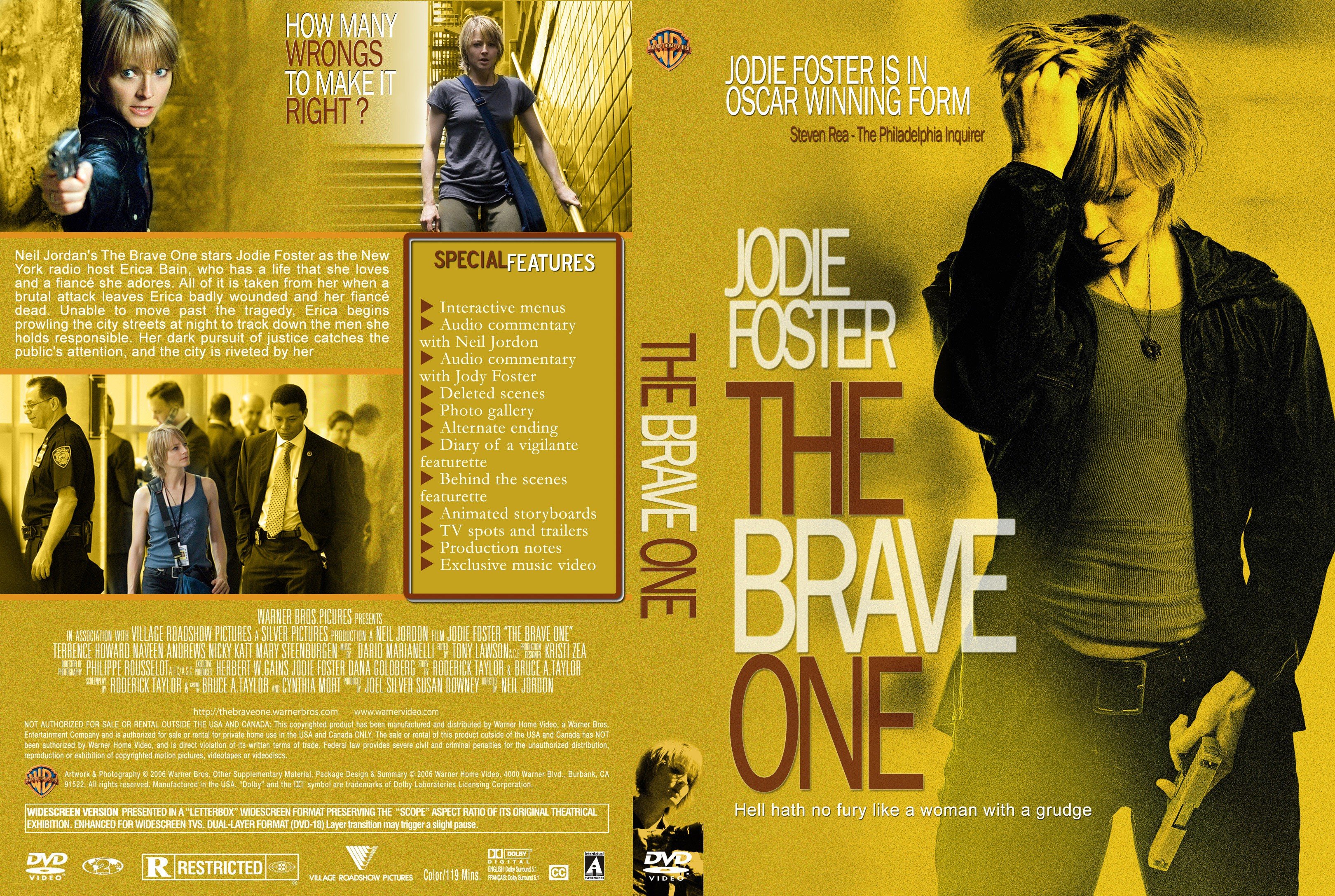 The Brave One (DVD, 2008, Full Frame) 883929004607