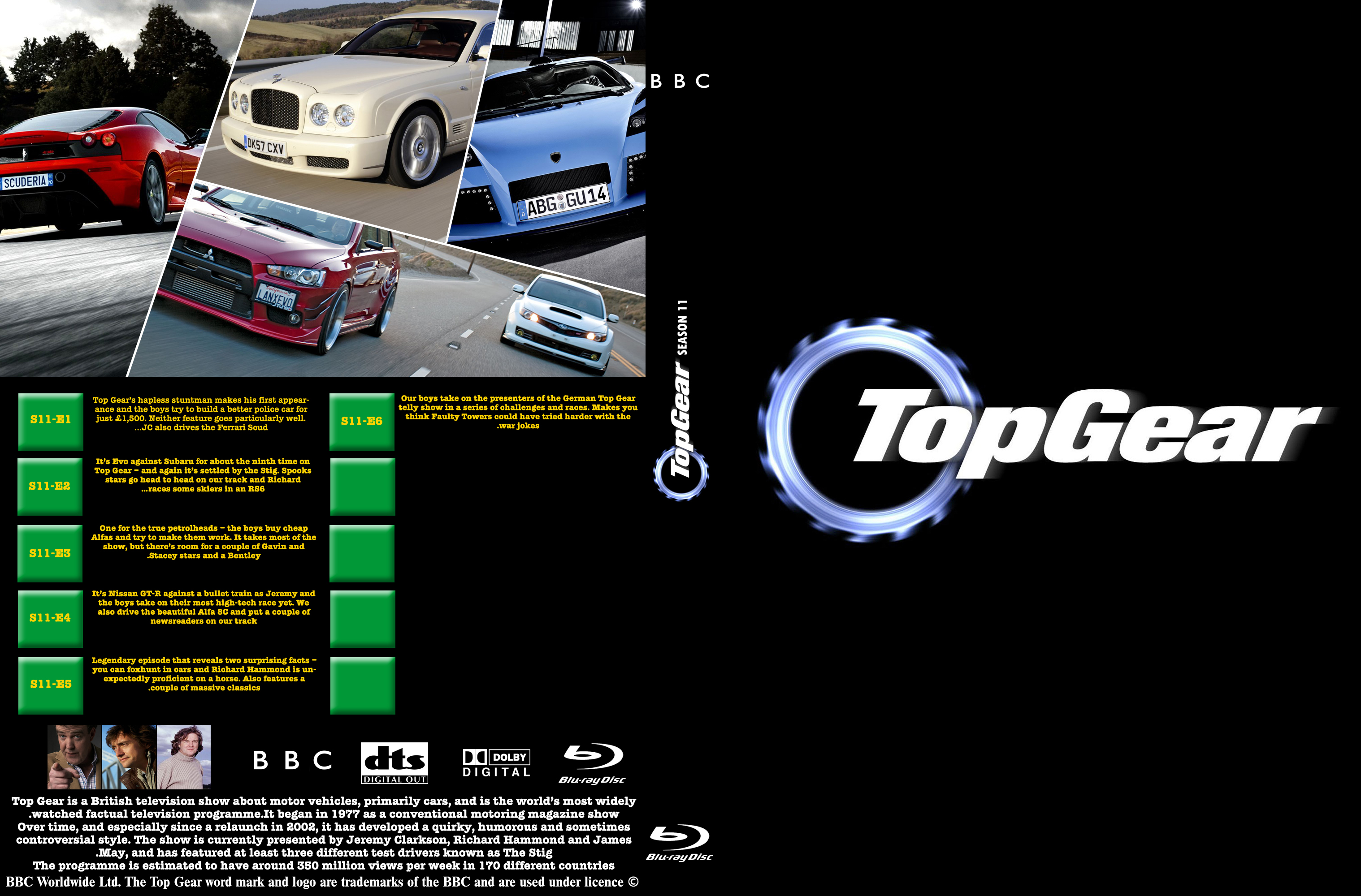 COVERS.BOX.SK Top Gear Season 11 Blu-ray - high quality DVD Blueray / Movie