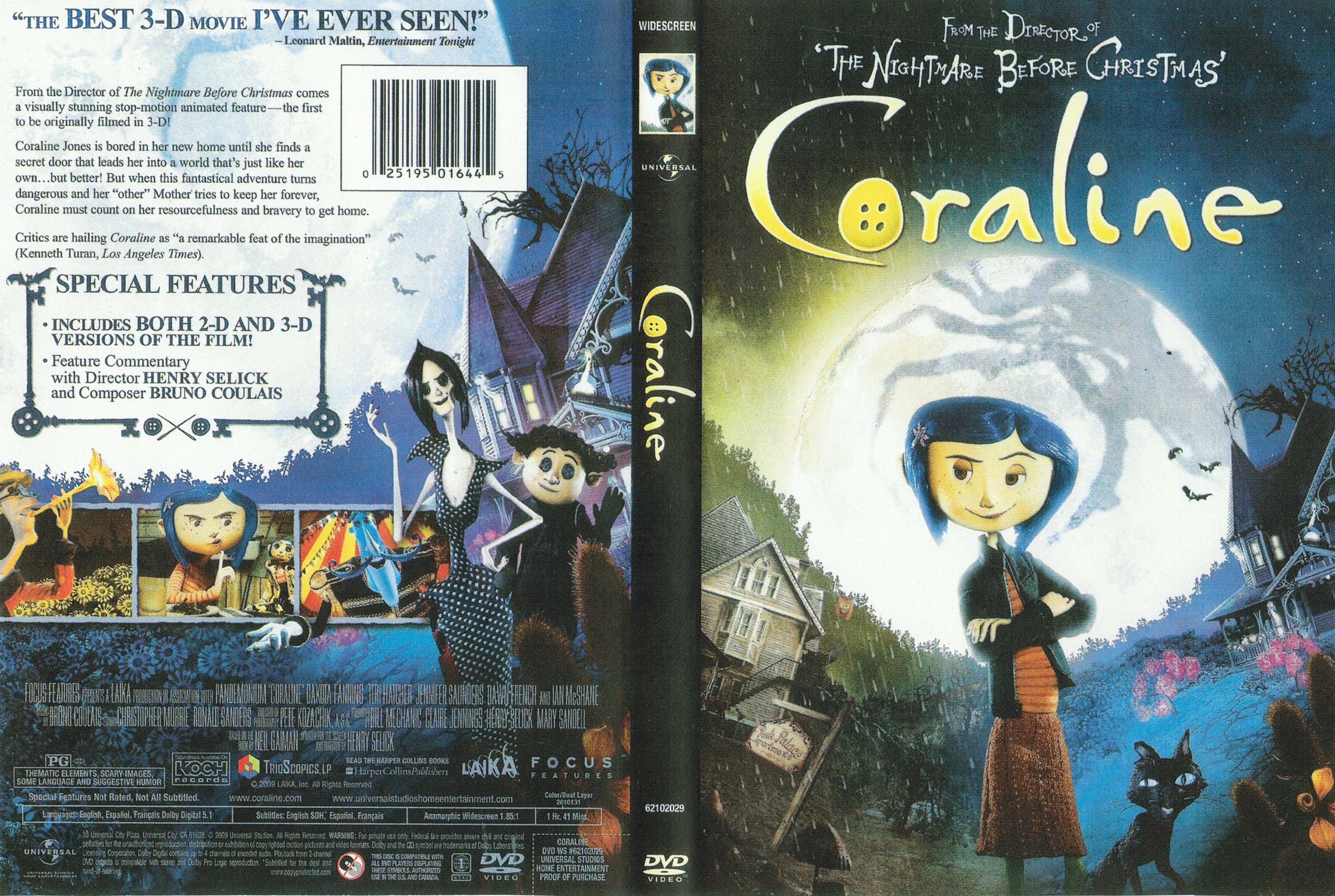 Covers Box Sk Coraline 2009 High Quality Dvd Blueray Movie