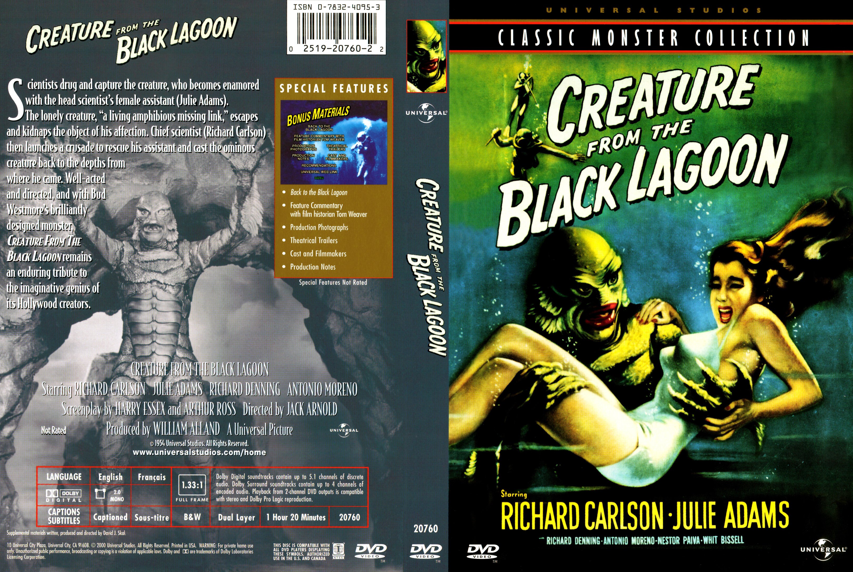 Creature From The Black Lagoon 1954 - front back.