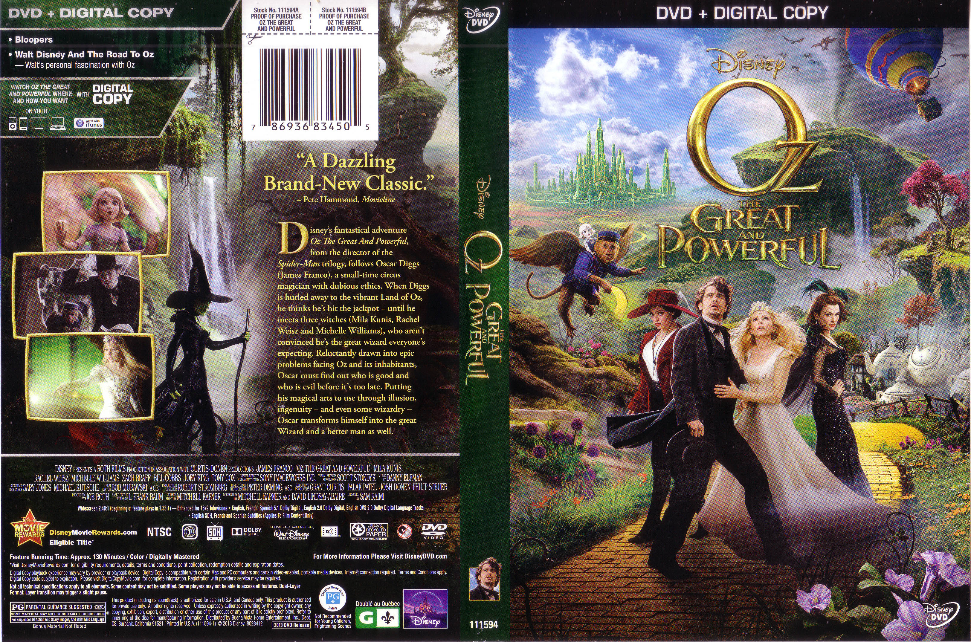 oz the great and powerful - front back.