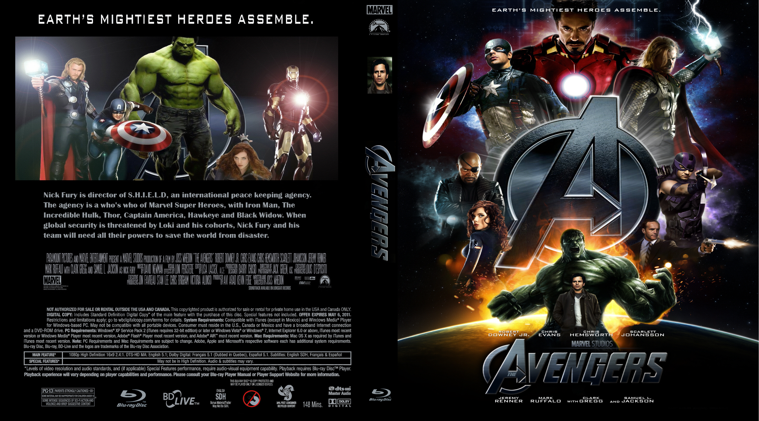 the avengers blu ray cover