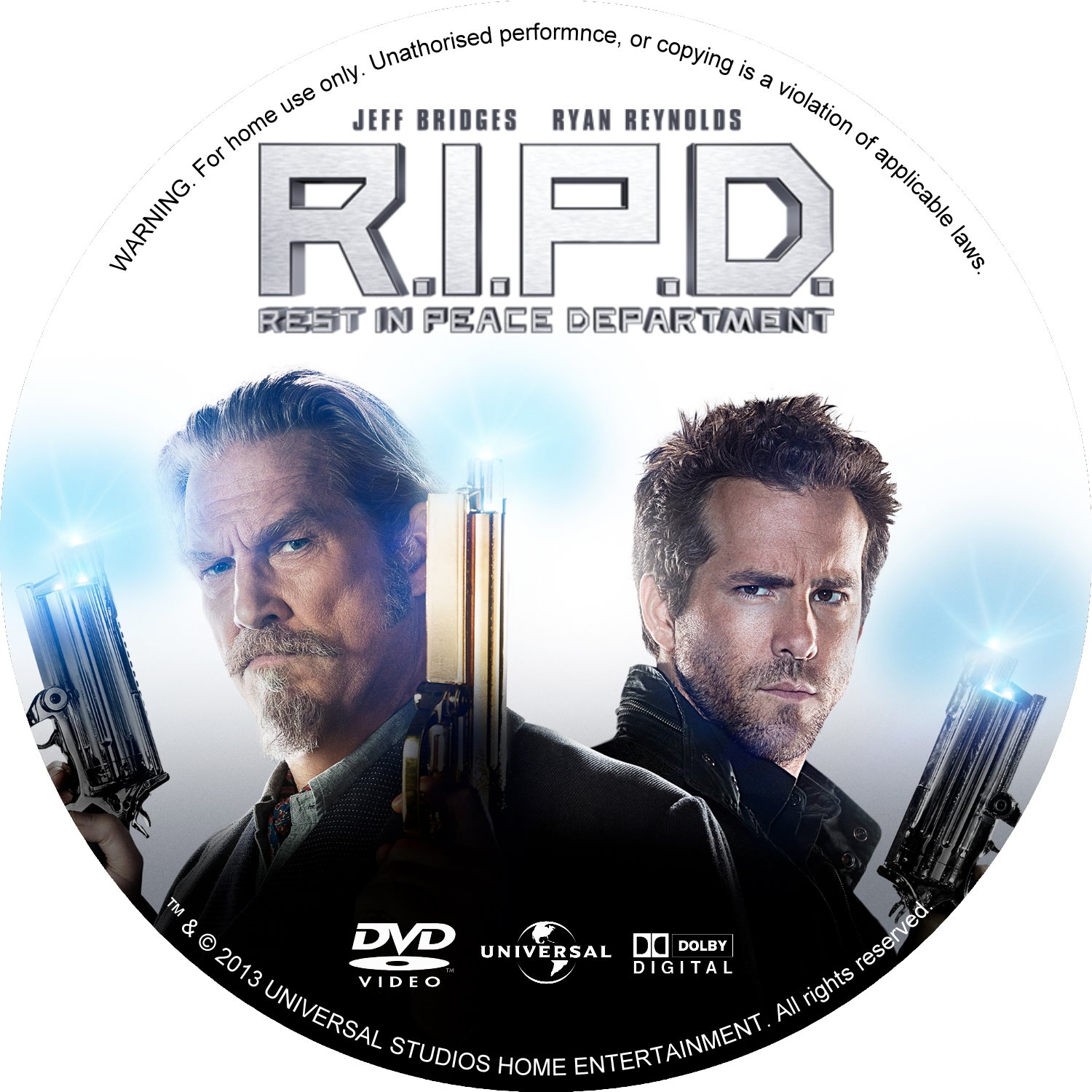 R.I.P.D. (Blu-ray/DVD, 2013, 2-Disc Set) With Slipcover 25192123665