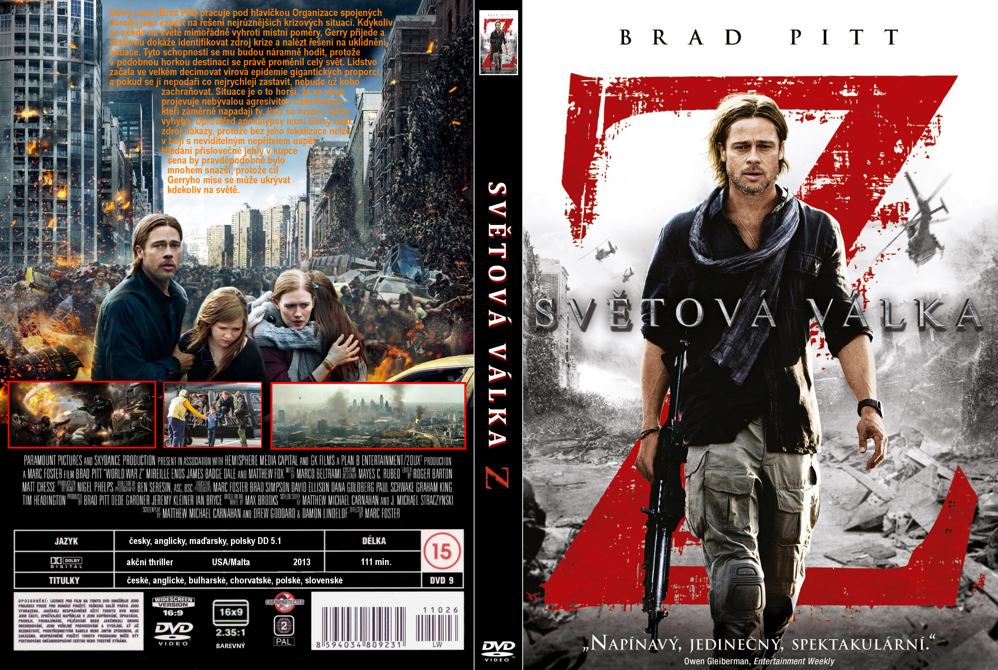 Covers Box Sk World War Z 13 High Quality Dvd Blueray Movie