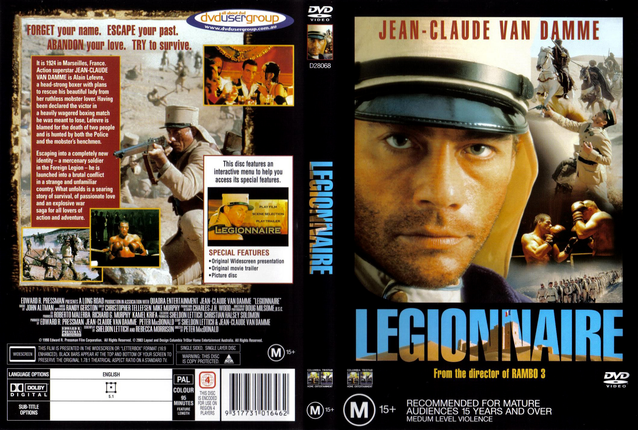 COVERS.BOX.SK ::: Legionnaire (1998) - high quality DVD / Blueray / Movie