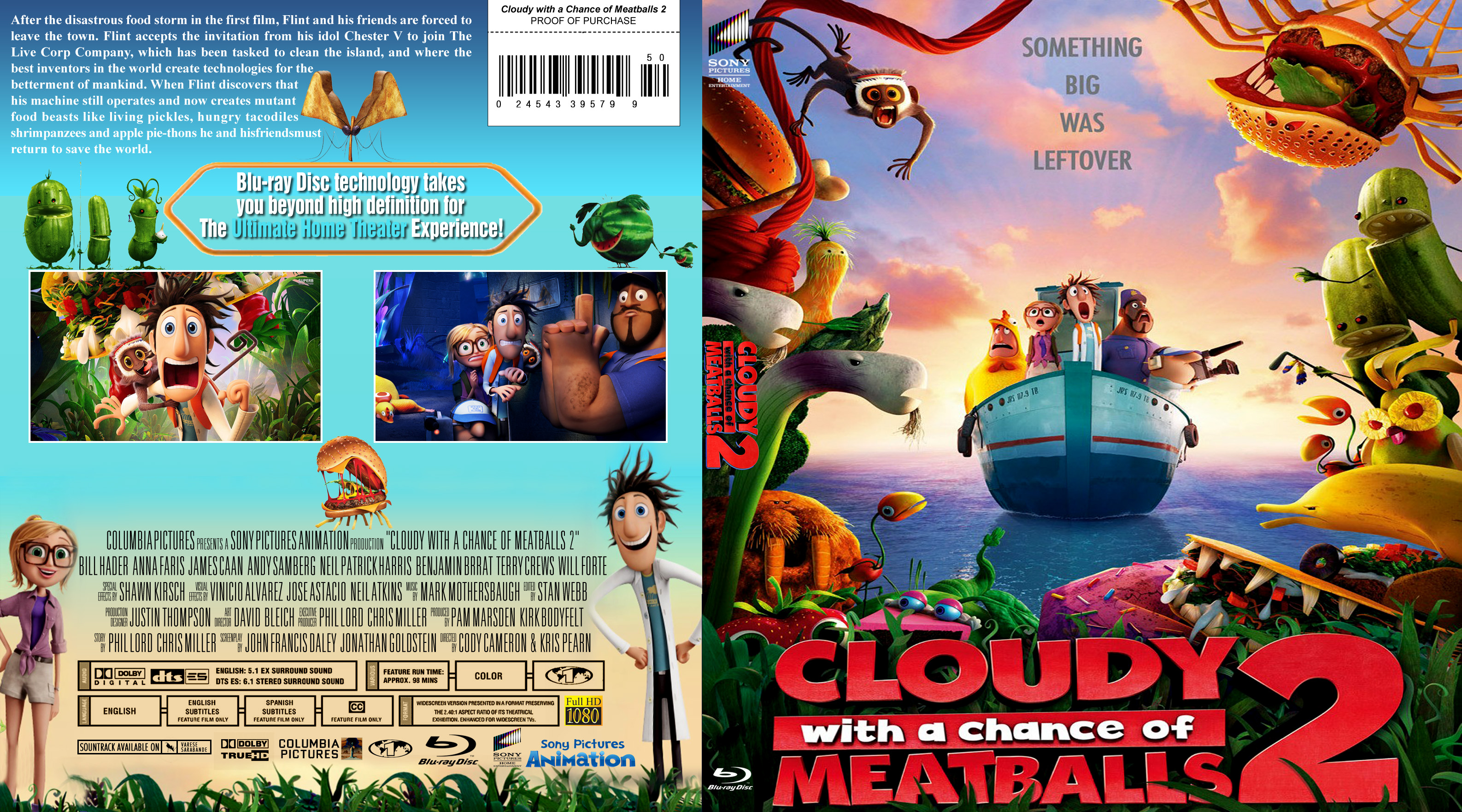 Cloudy With A Chance Of Meatballs 2 (2013) Blu-ray - front.