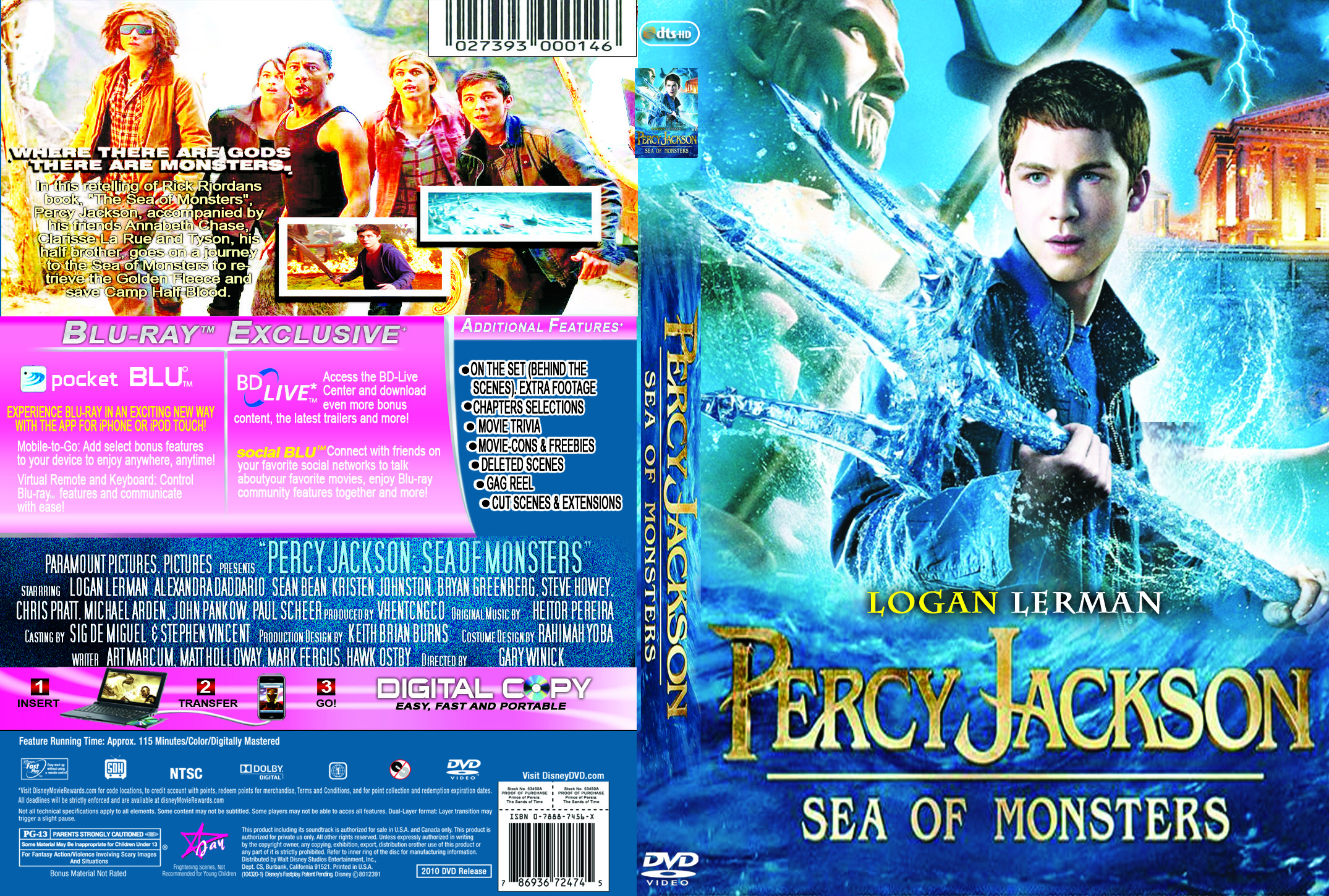 Covers Box Sk Percy Jackson Sea Of Monsters High Quality Dvd.