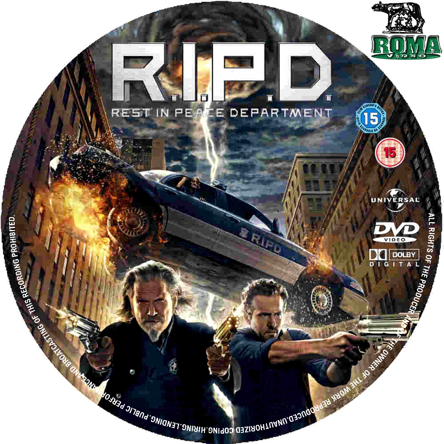 R.I.P.D. (Blu-ray/DVD, 2013, 2-Disc Set) With Slipcover No Digital