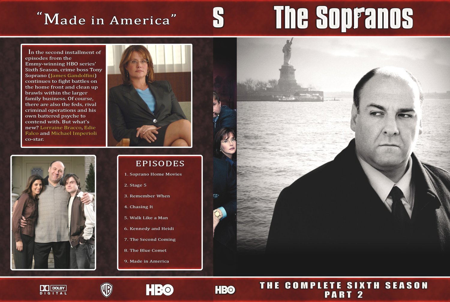 COVERS.BOX.SK ::: the sopranos - season 6 - part 2 - high quality DVD