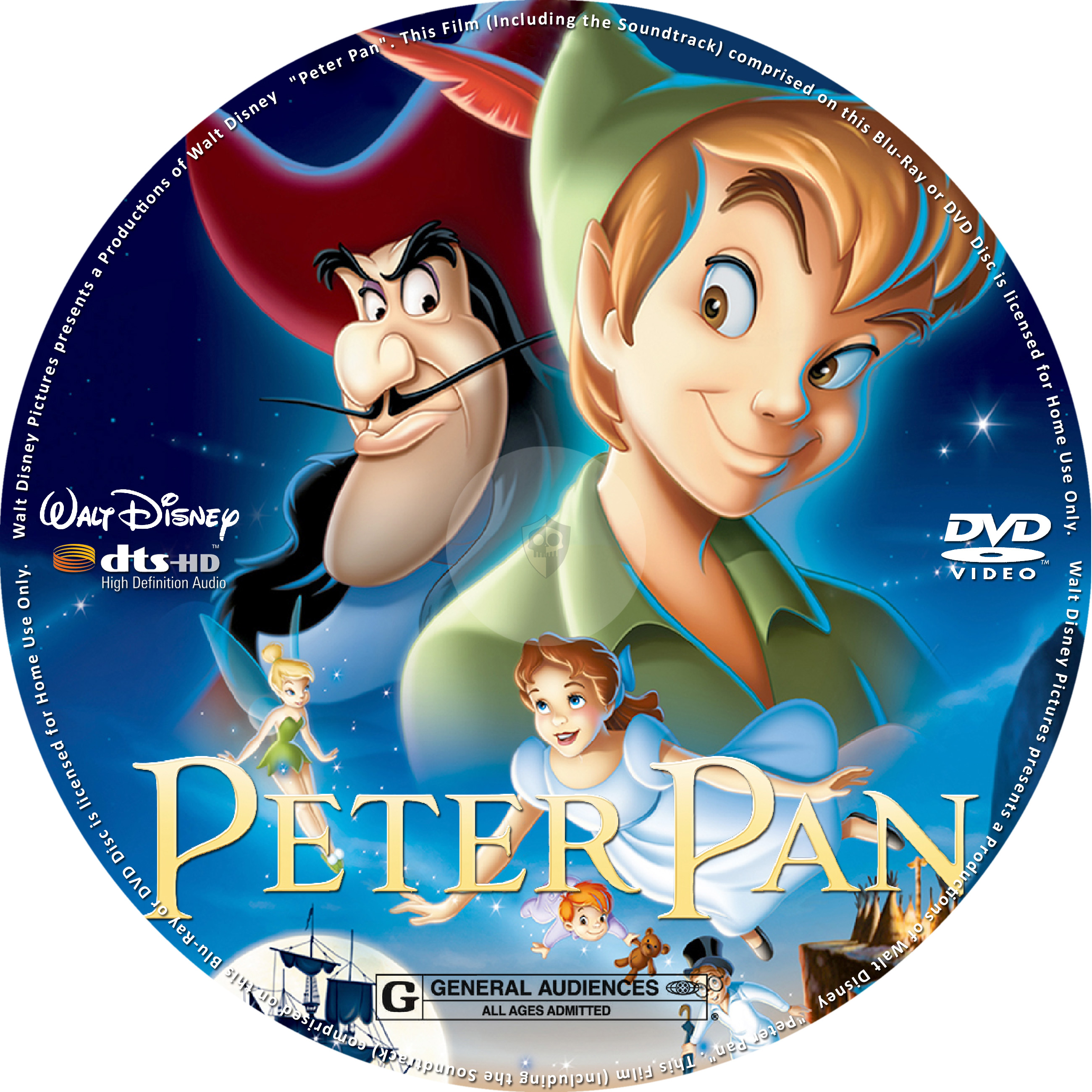 disney peter pan dvd cover