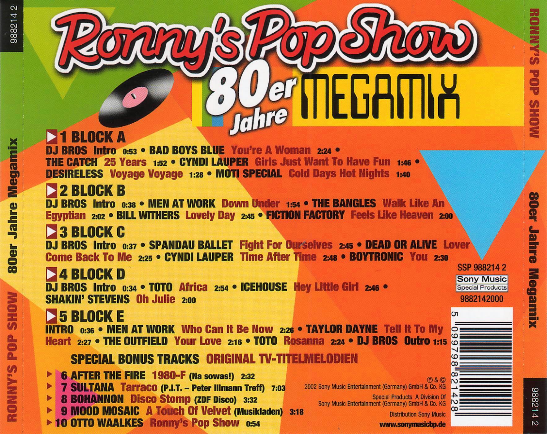 COVERS.BOX.SK ::: Ronny's Pop Show - 80er Jahre Megamix (2002