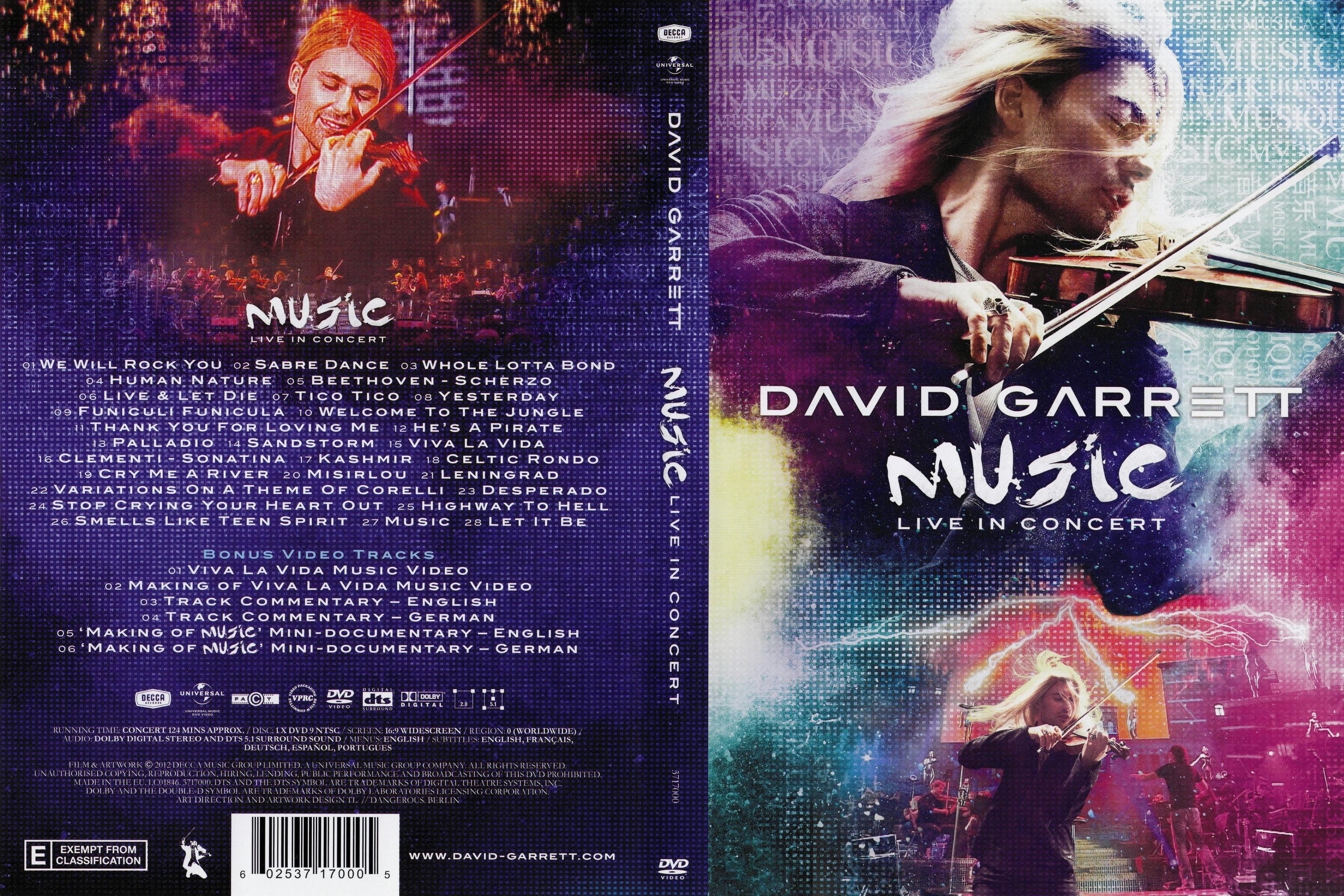 David Garrett Music Live in Concert [DVD] [Import](品) 