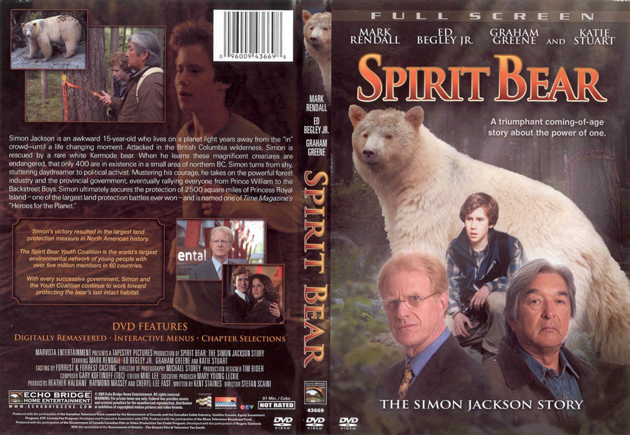 (未使用･未開封品)Spirit Bear [DVD] Amazon.com: Spirit Bear: The Simon Jackson Story : Ed Begley Jr